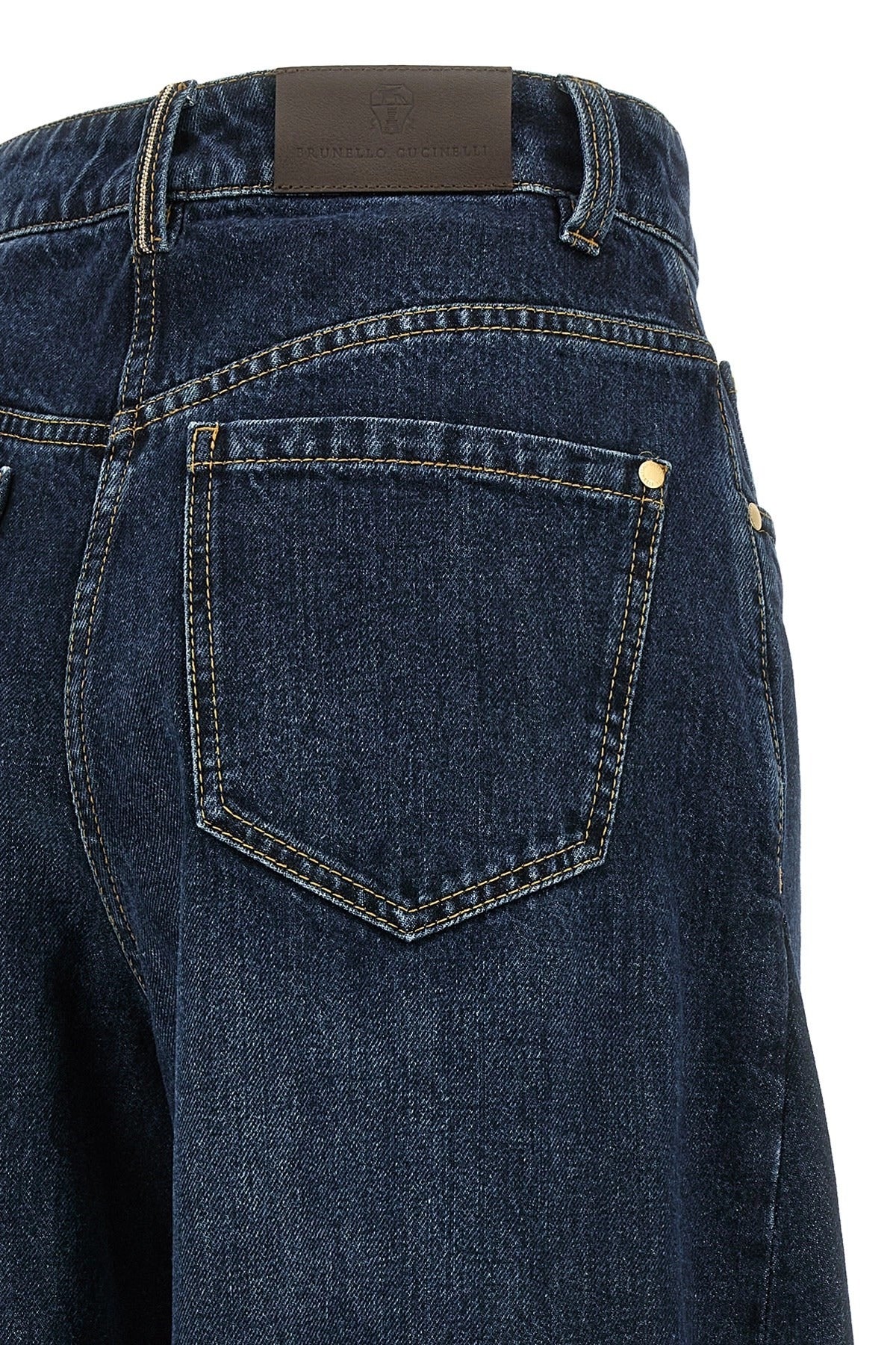 Brunello Cucinelli Wide Barrel Full-Length Jeans