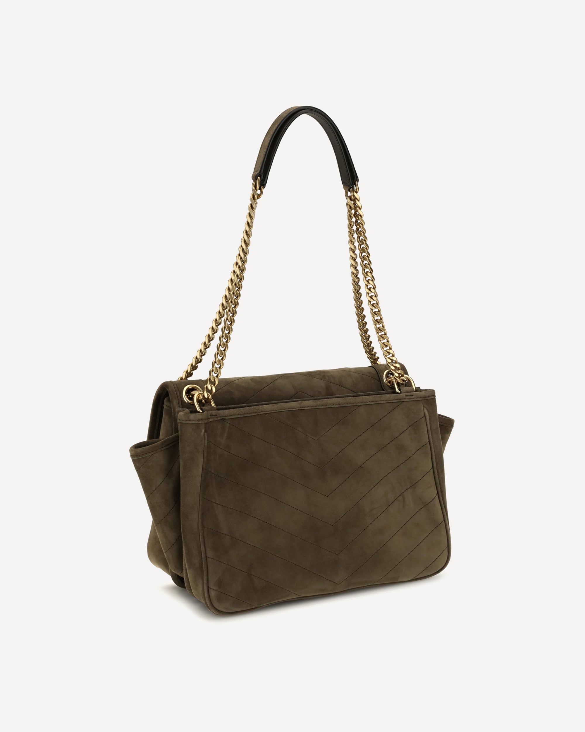 Saint Laurent Niki Tripouch Suede Shoulder Bag