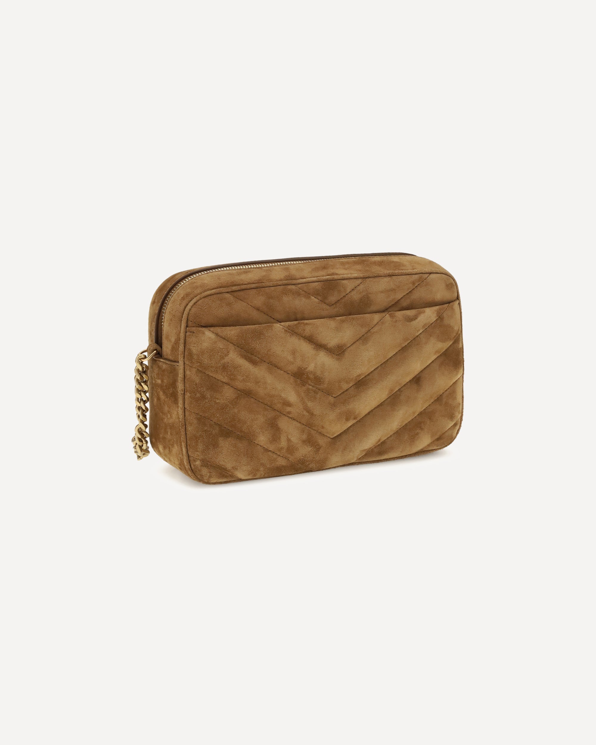 Saint Laurent Camera Loulou Matelassé Suede Shoulder Bag
