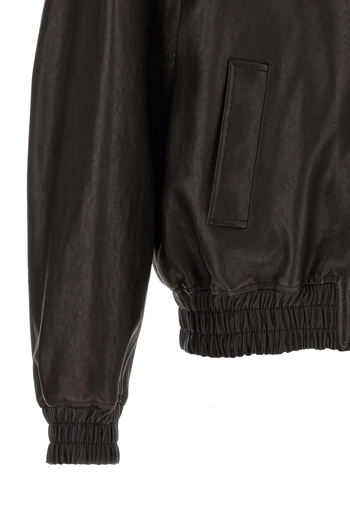 Valentino Garavani Black High-Neck Leather Jacket