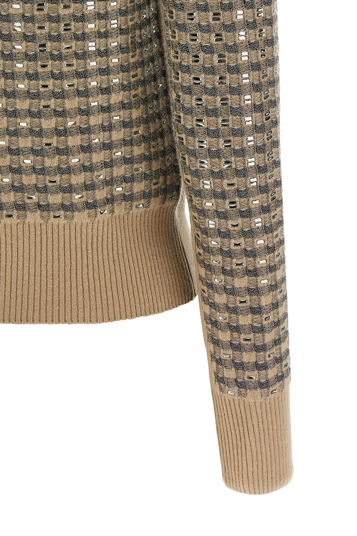 Ermanno Scervino Check Cardigan With Sequins