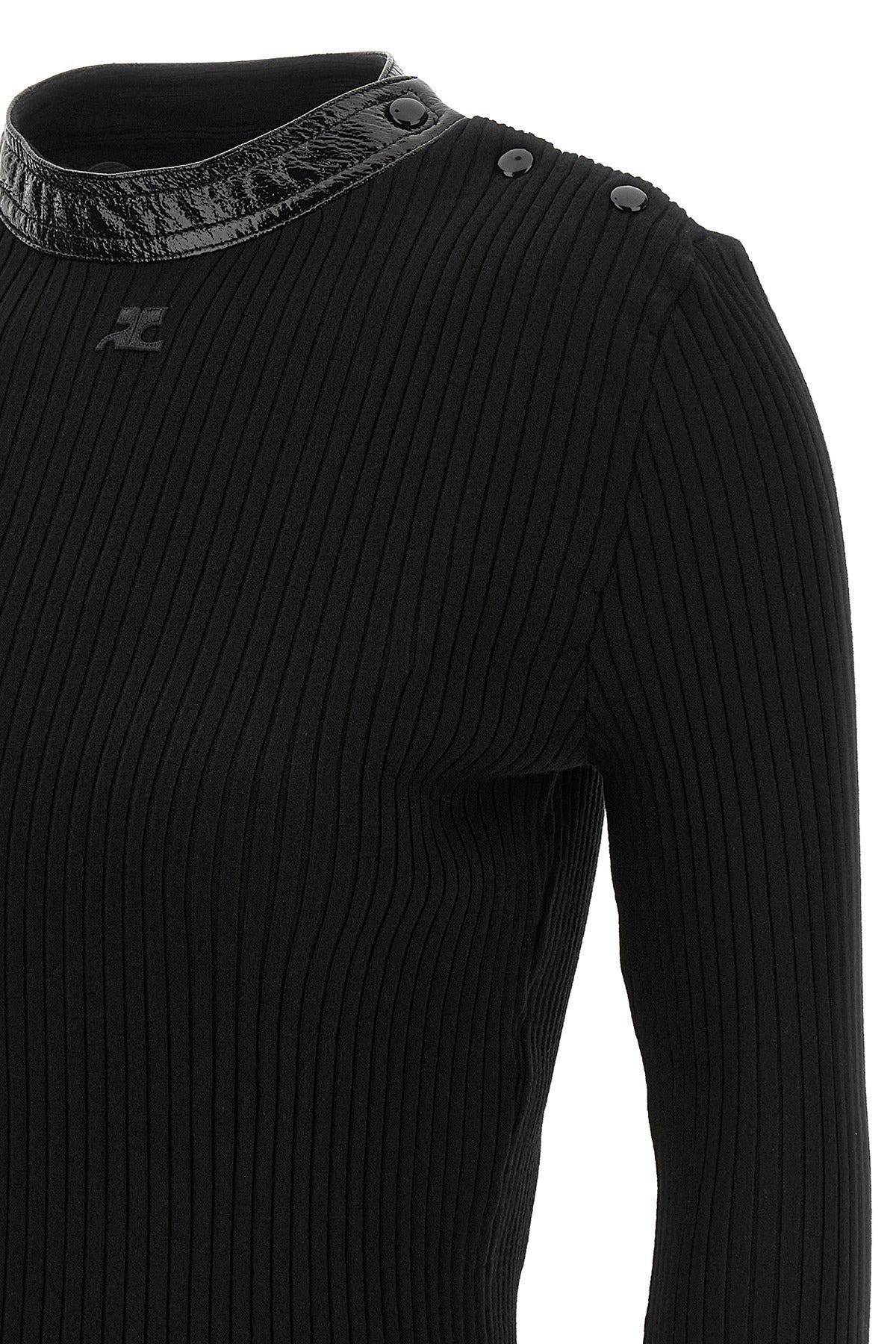 Courrèges Vinyl Collar Sweater