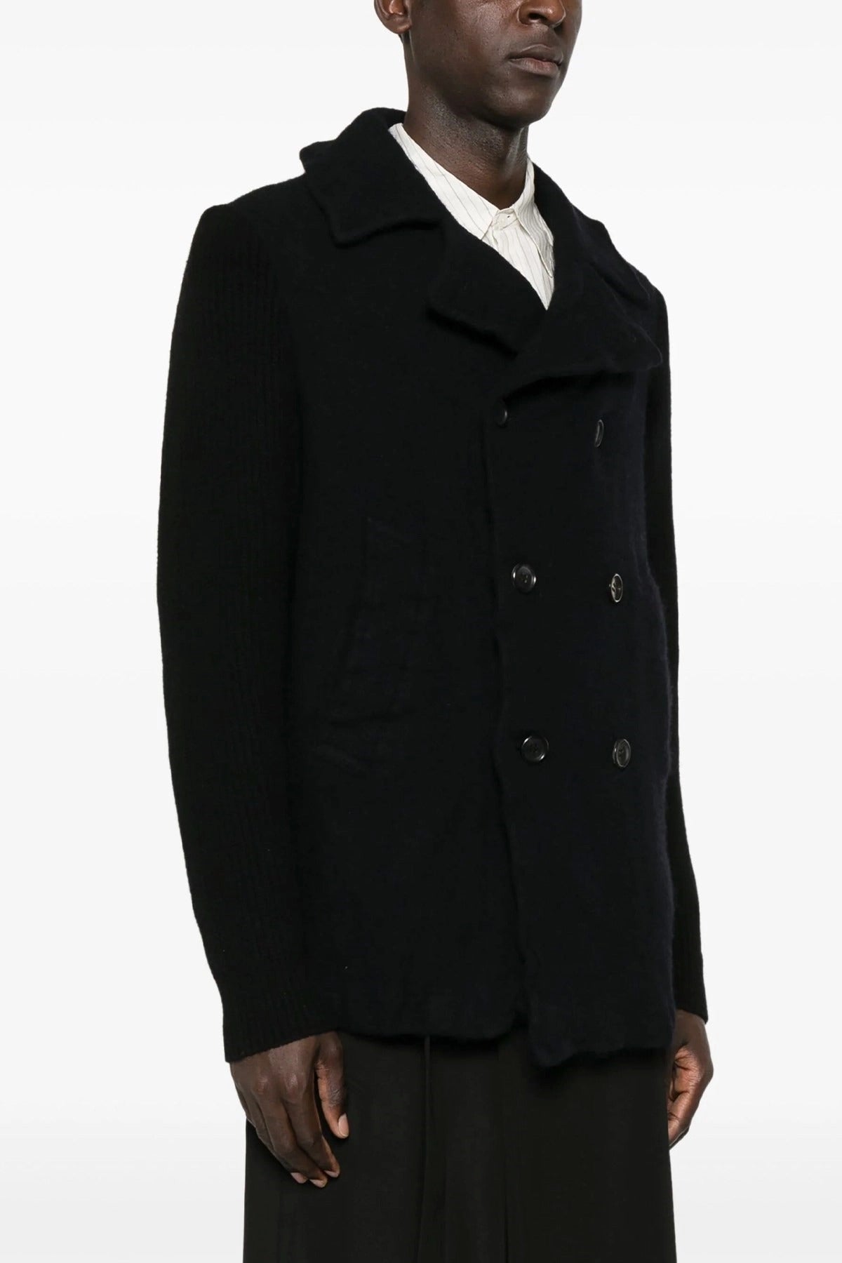 Comme Des Garçons Double-Breasted Wool Coat