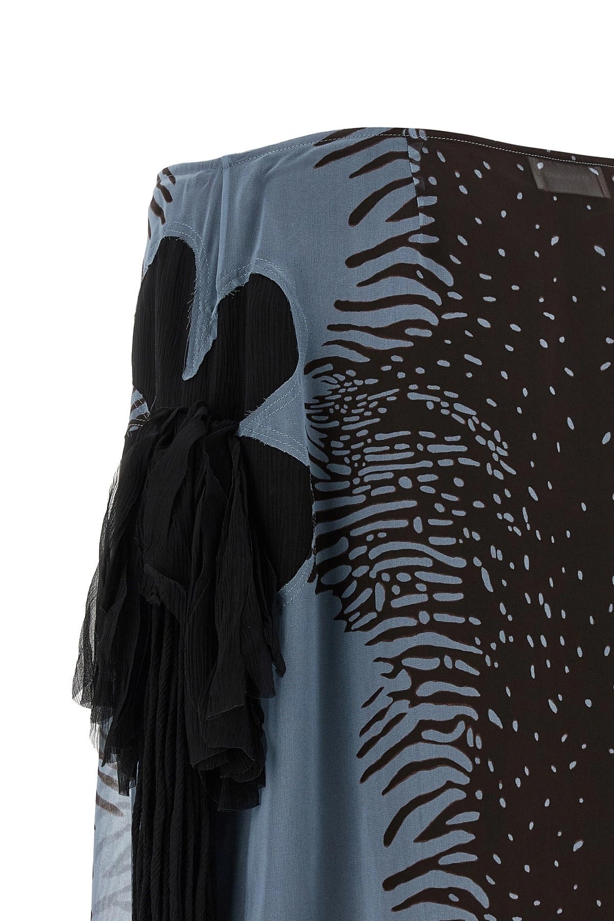 Ferragamo Animal Print Georgette Skirt