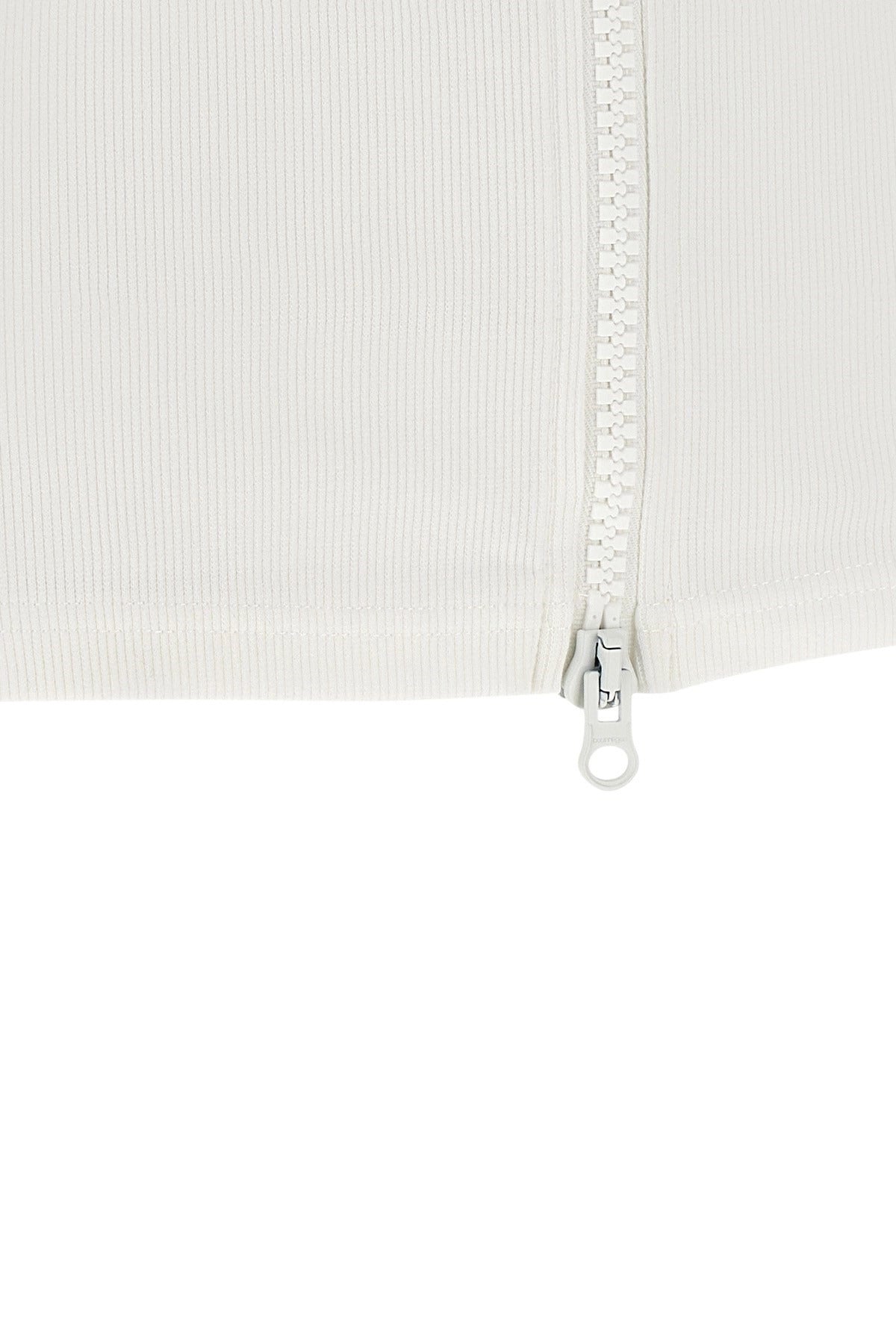 Courrèges Ribbed Zip-Front Tank Top
