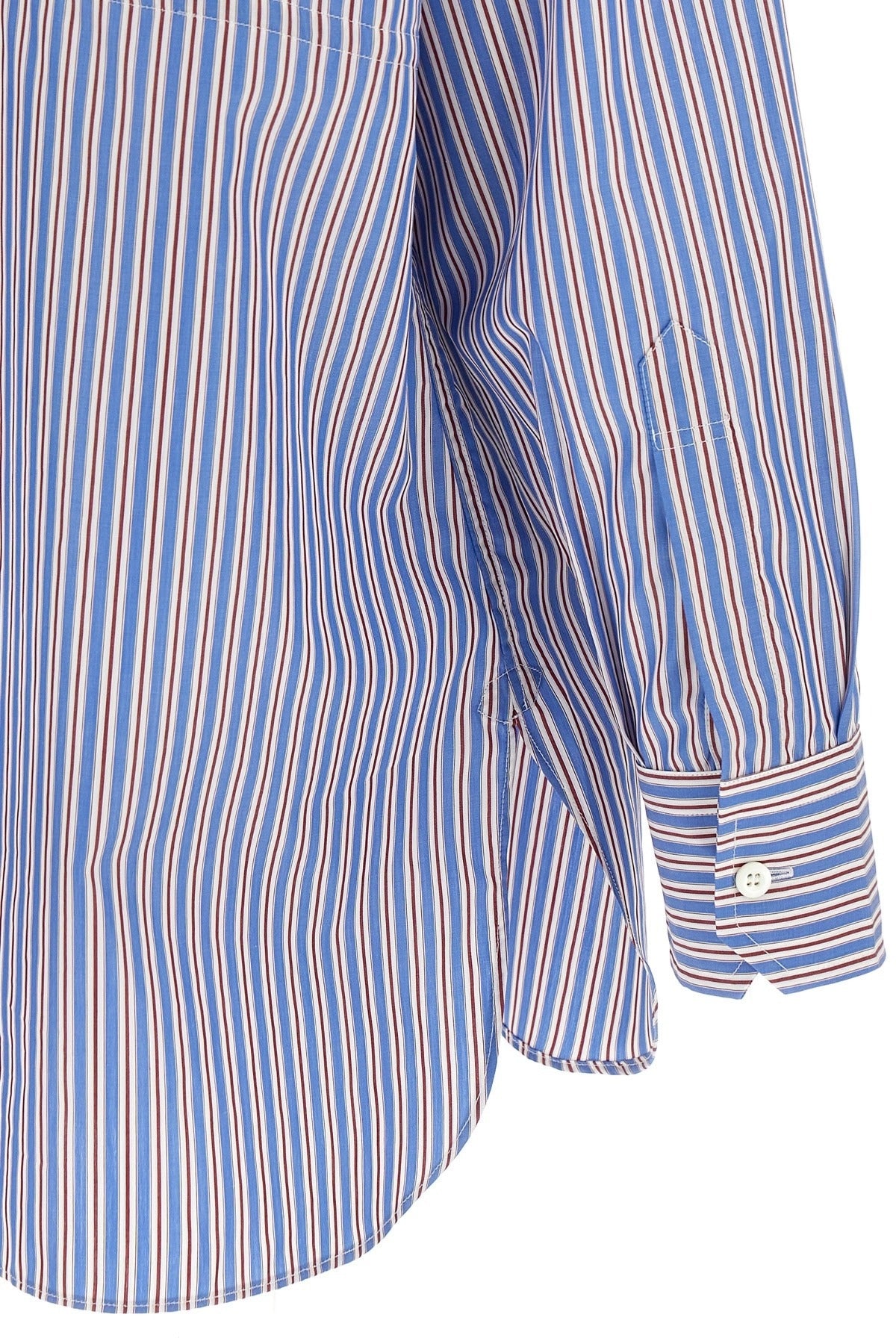 Prada Striped Cotton Poplin Shirt
