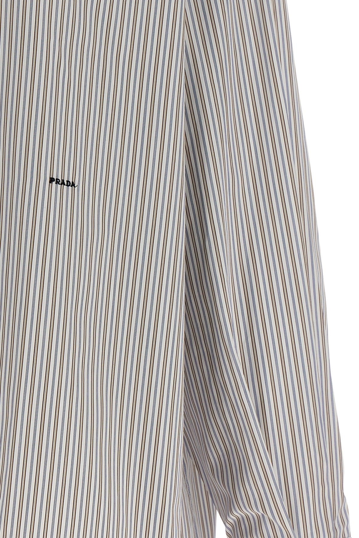 Prada Striped Cotton Poplin Shirt