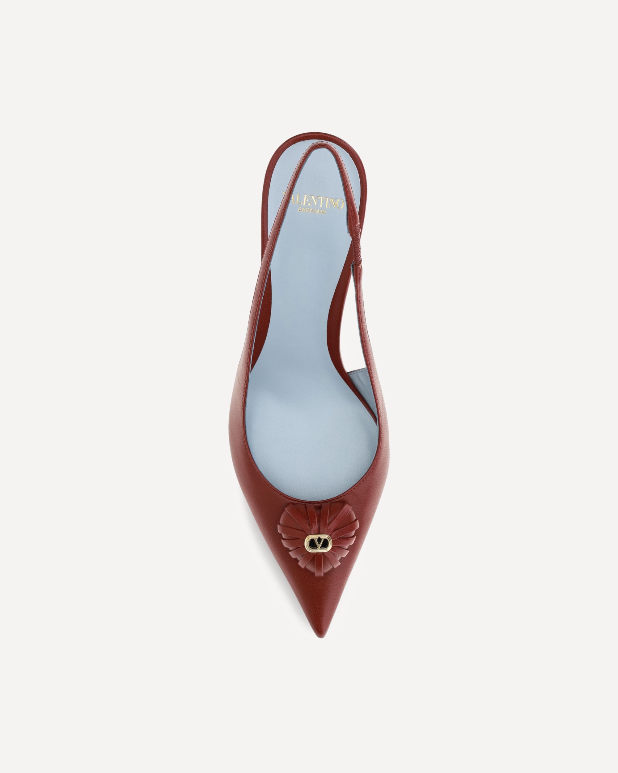 Valentino Garavani Coeur Royal Slingback Leather Pumps