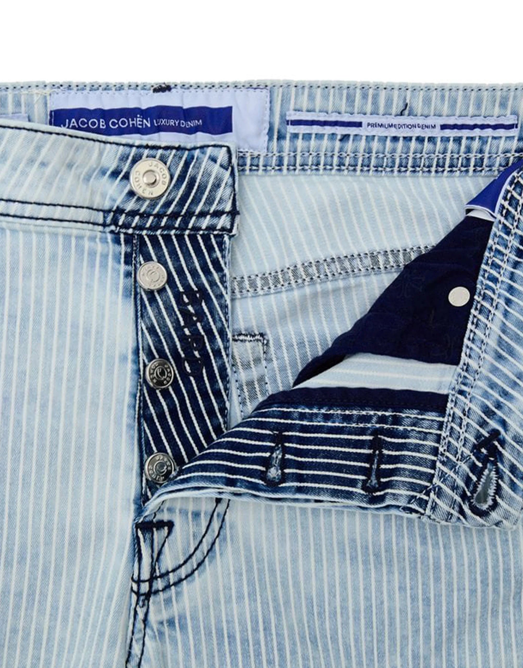 Jacob Cohen Jacob Cohen Chiaro a Righe Skinny Jeans