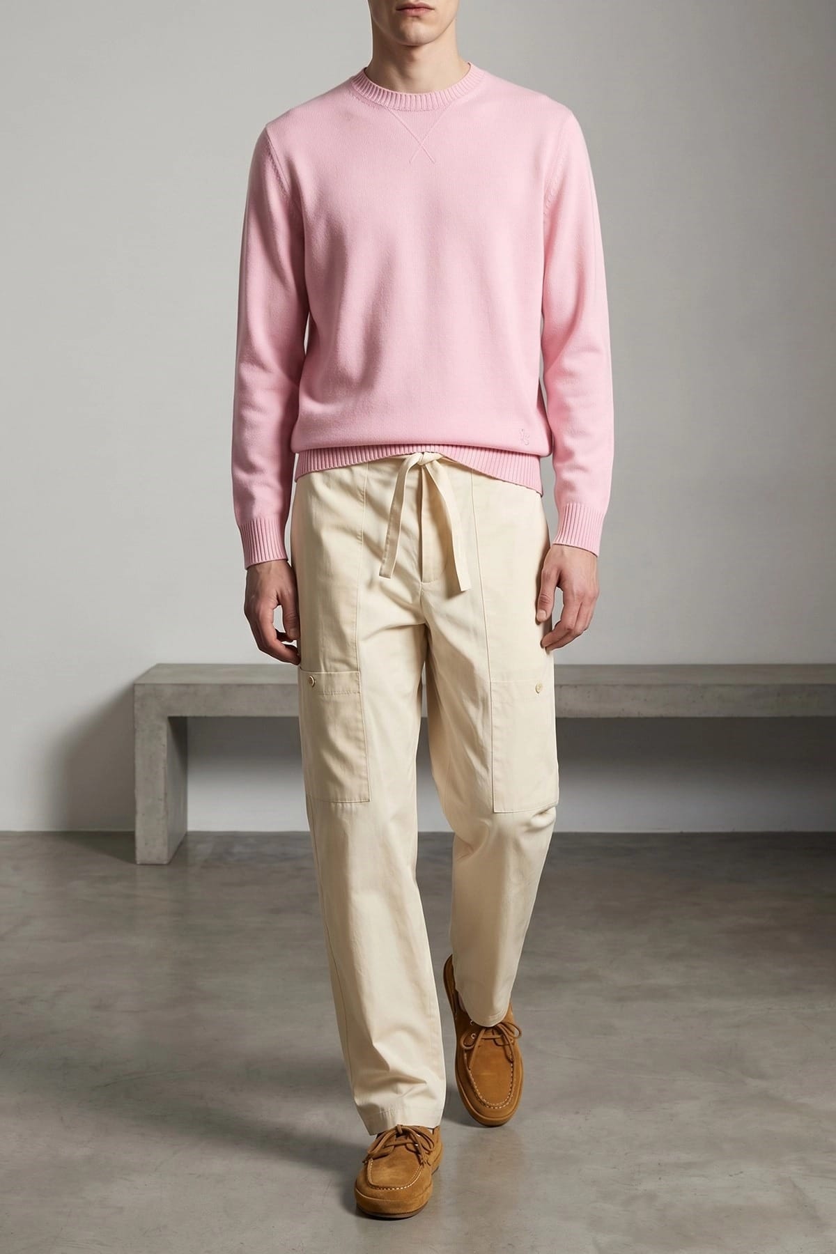 Jil Sander Pantalon cargo beige en popeline de coton - alternate view