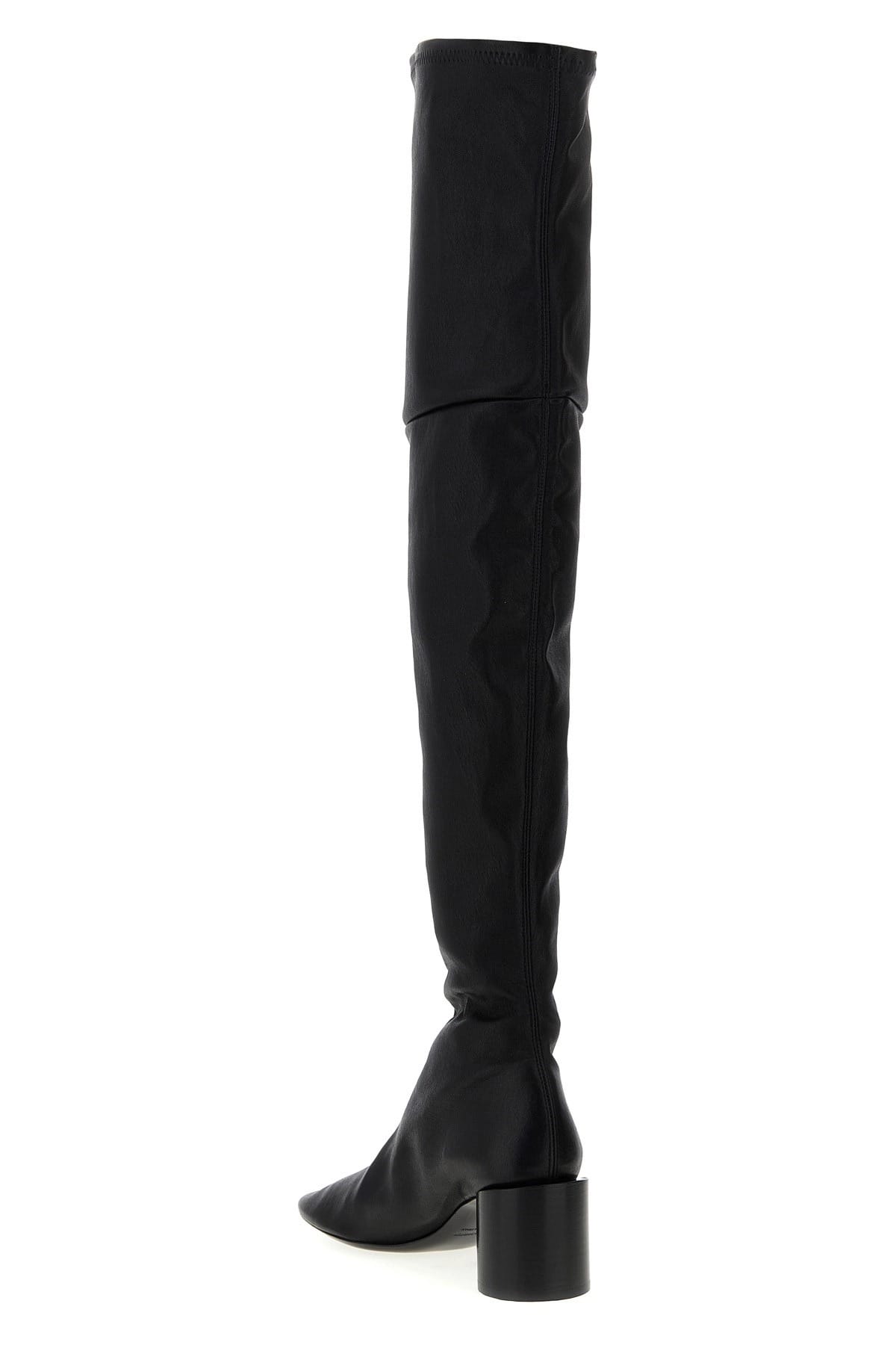 Jil Sander Jil Sander Black Nappa Over-The-Knee Boots