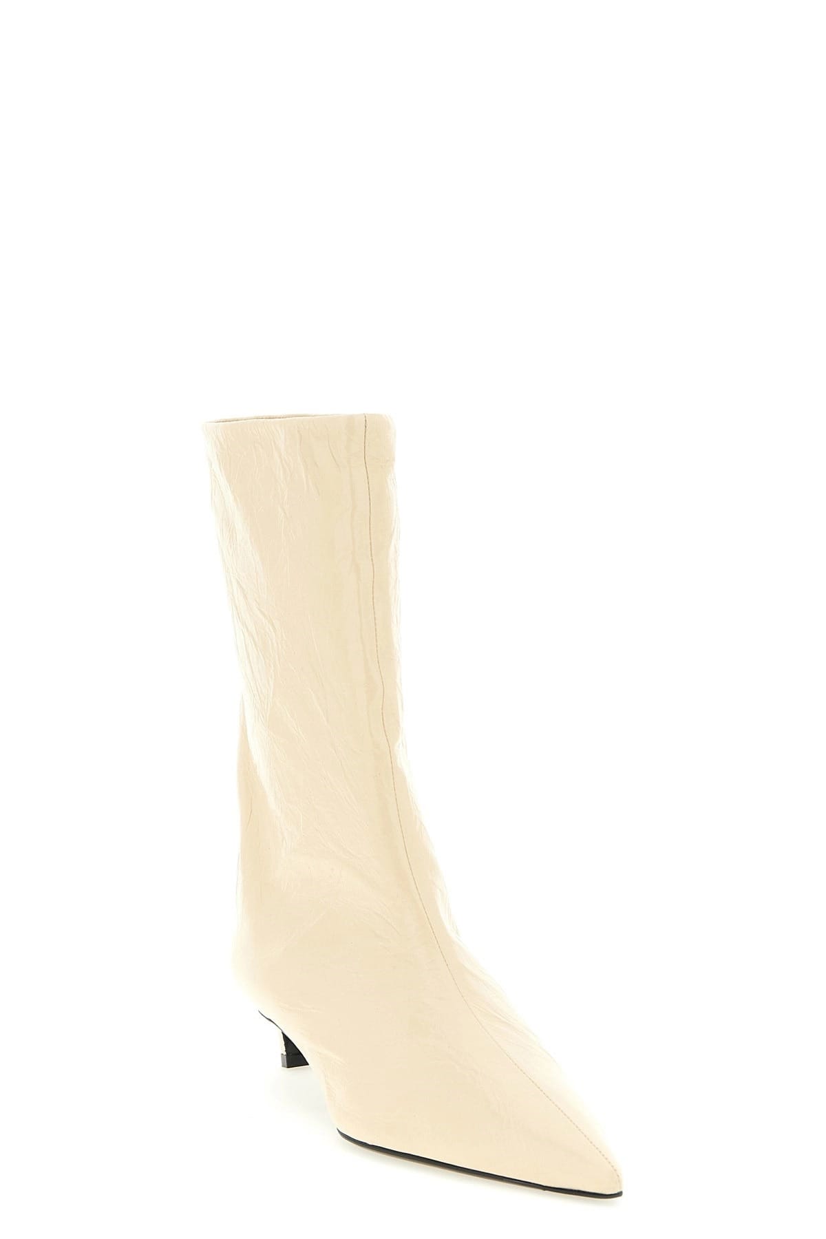Jil Sander Jil Sander Craquelé Leather Ankle Boots