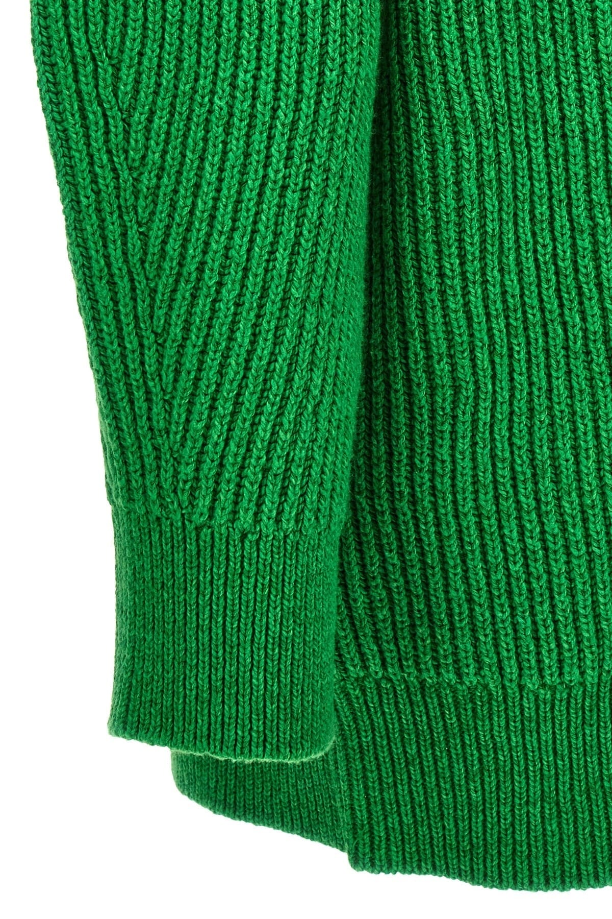 Jil Sander Jil Sander Green Oversized V-Neck Sweater