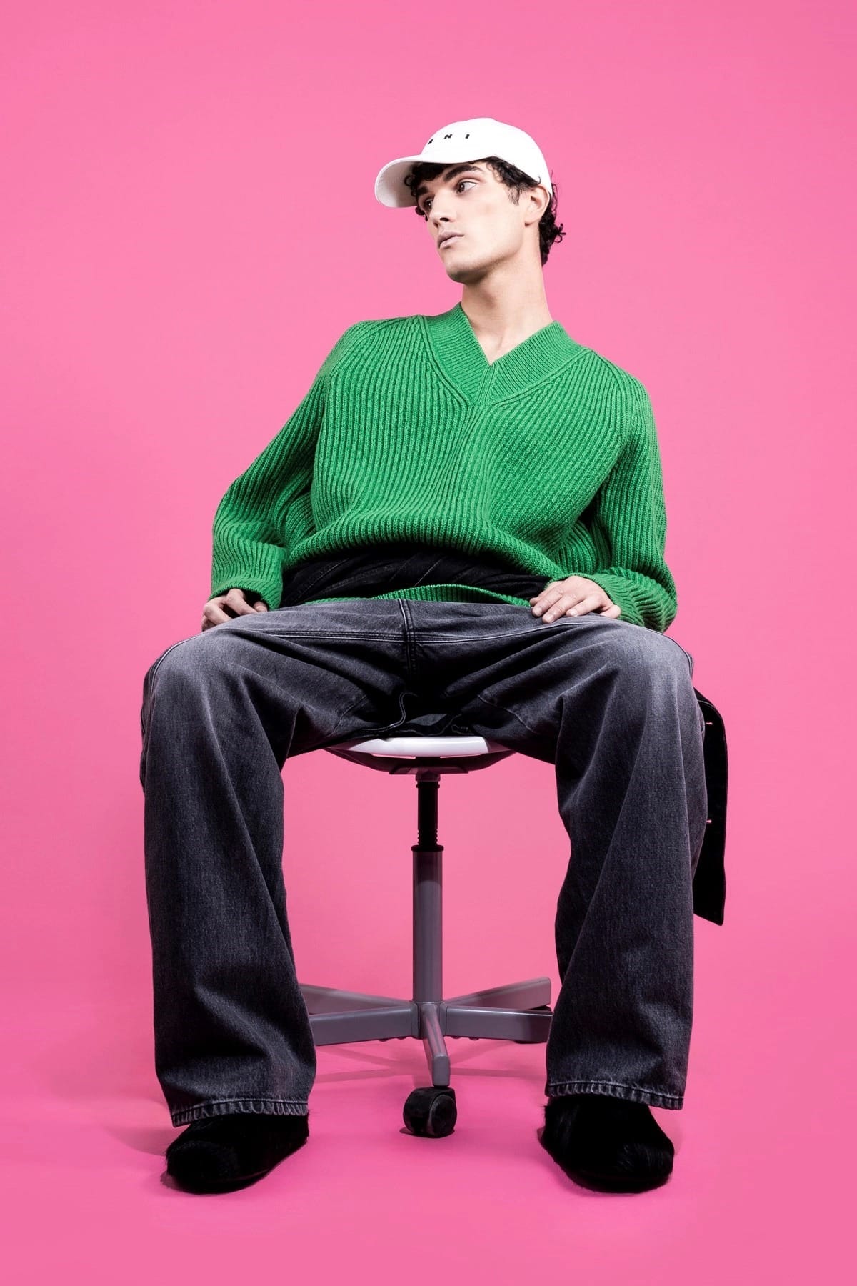 Jil Sander Pull en V oversize vert Jil Sander - alternate view