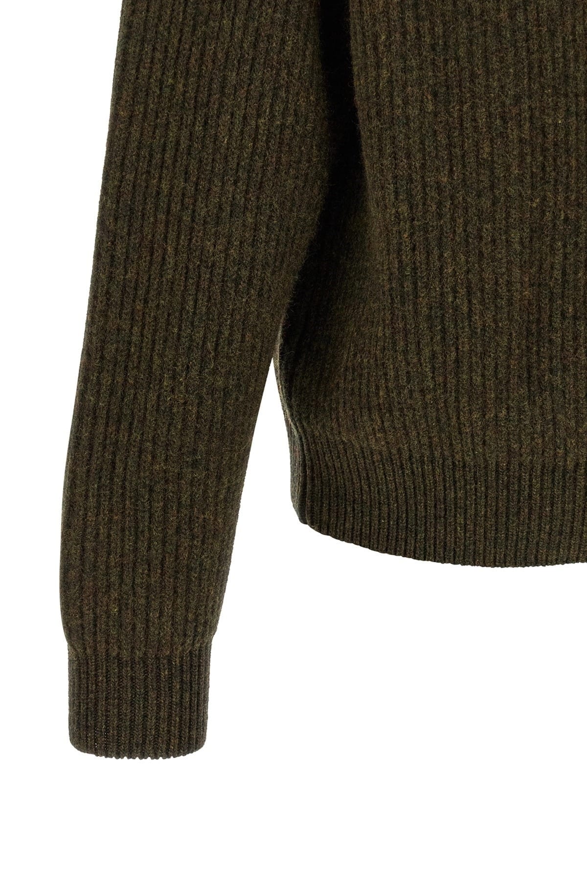 Jil Sander Jil Sander Half-Zip Ribbed Wool Sweater
