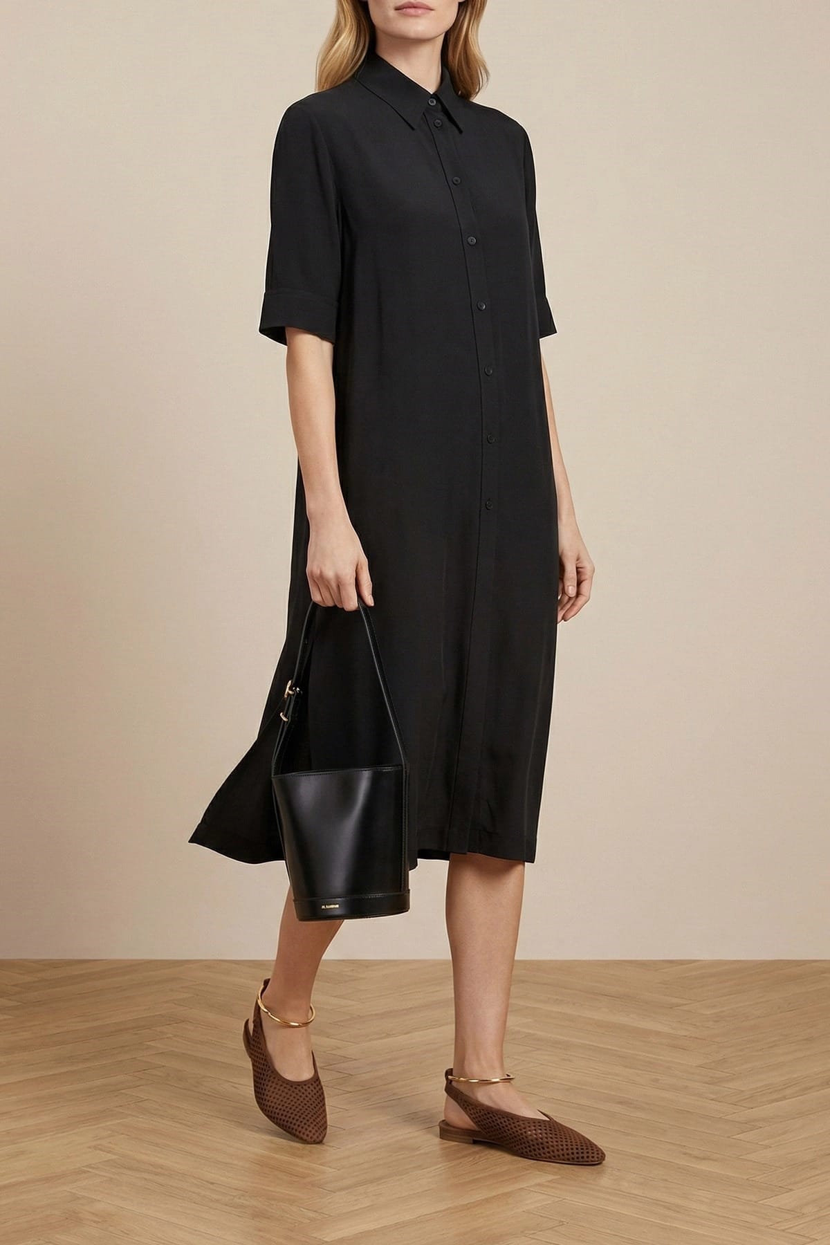 Jil Sander Jil Sander Sling Back Pointed Ballet Flats
