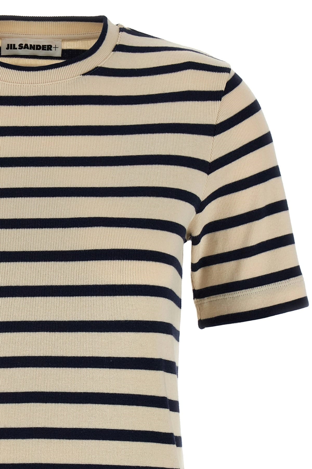 Jil Sander Jil Sander Striped Cotton Jersey T-Shirt