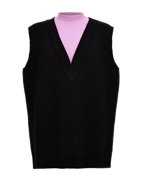 Jil Sander Wool Blend Knit Vest | Sendegaro