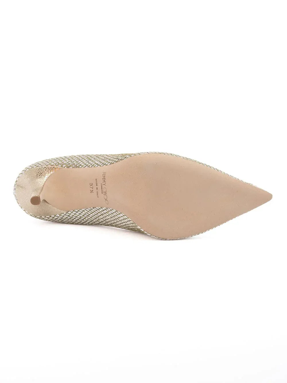 Jimmy Choo Glitter Fabric Agnes Pumps