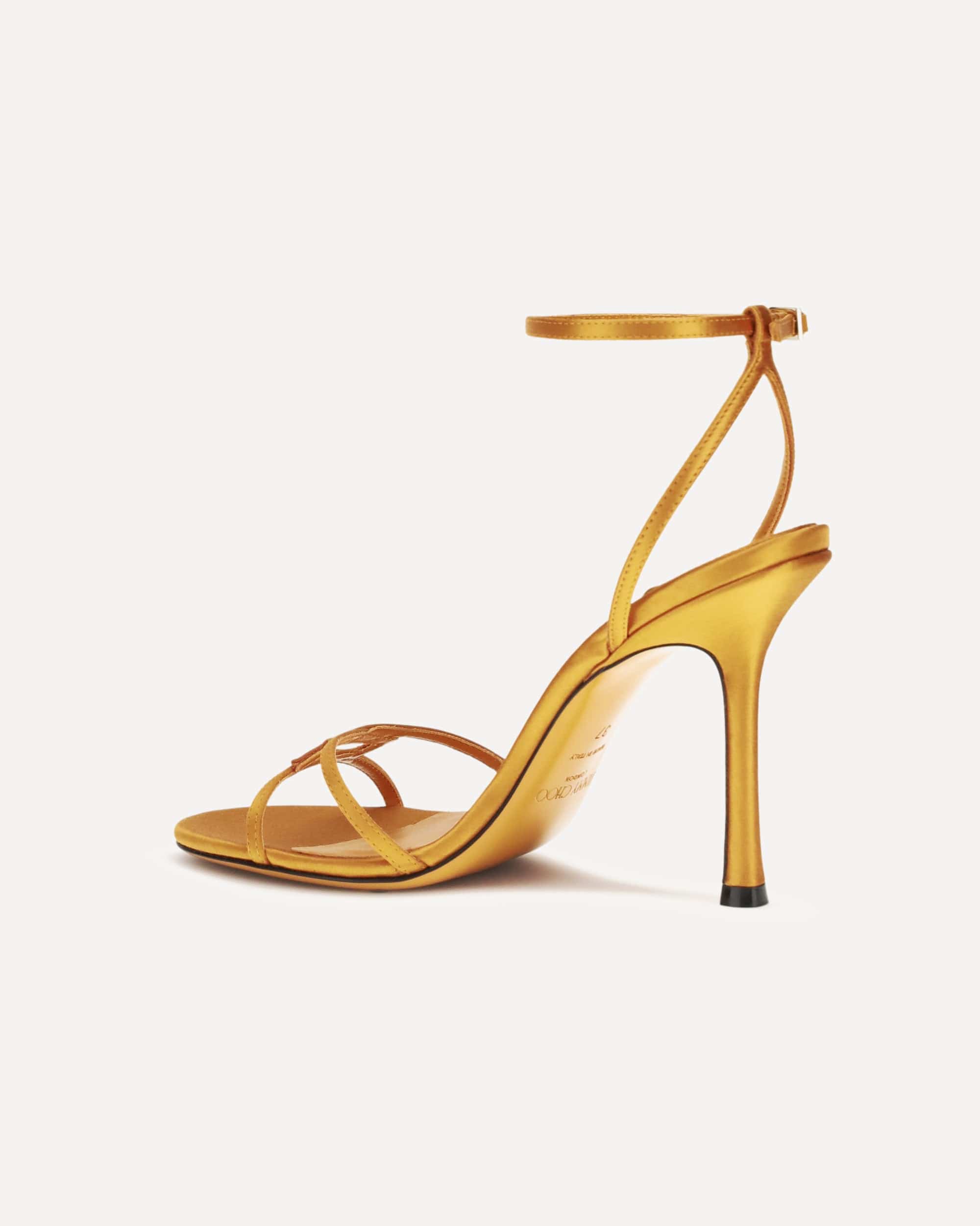 Jimmy Choo Leo Sandals In Satin | Sendegaro