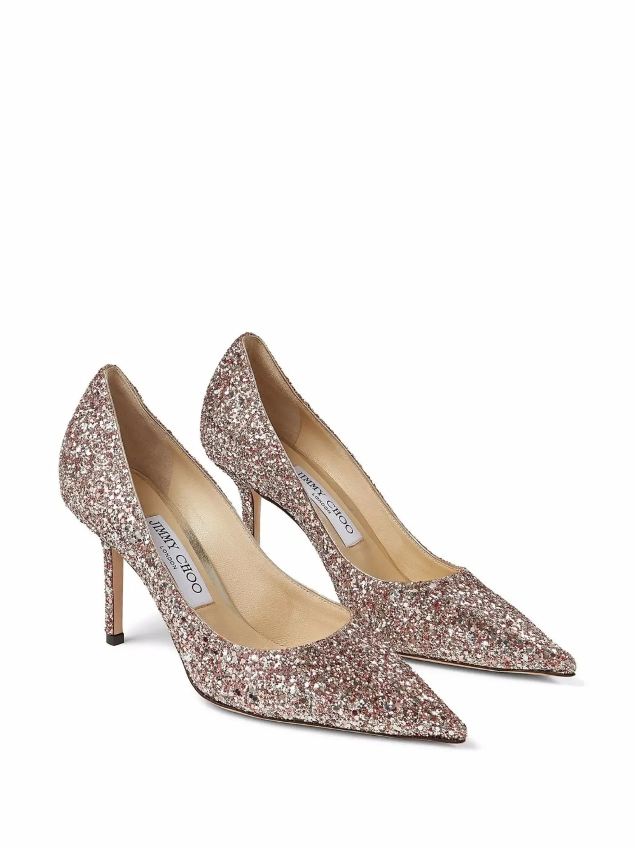 Jimmy Choo Love 85mm Glitter-Detail Pumps