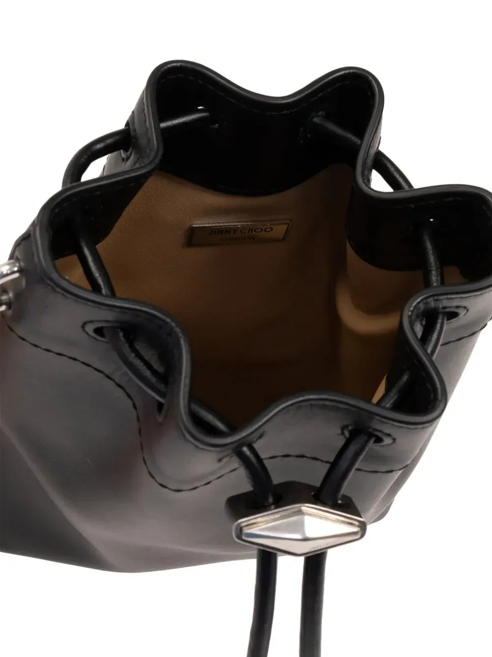 Jimmy Choo Mini Cinch Leather Bucket Bag