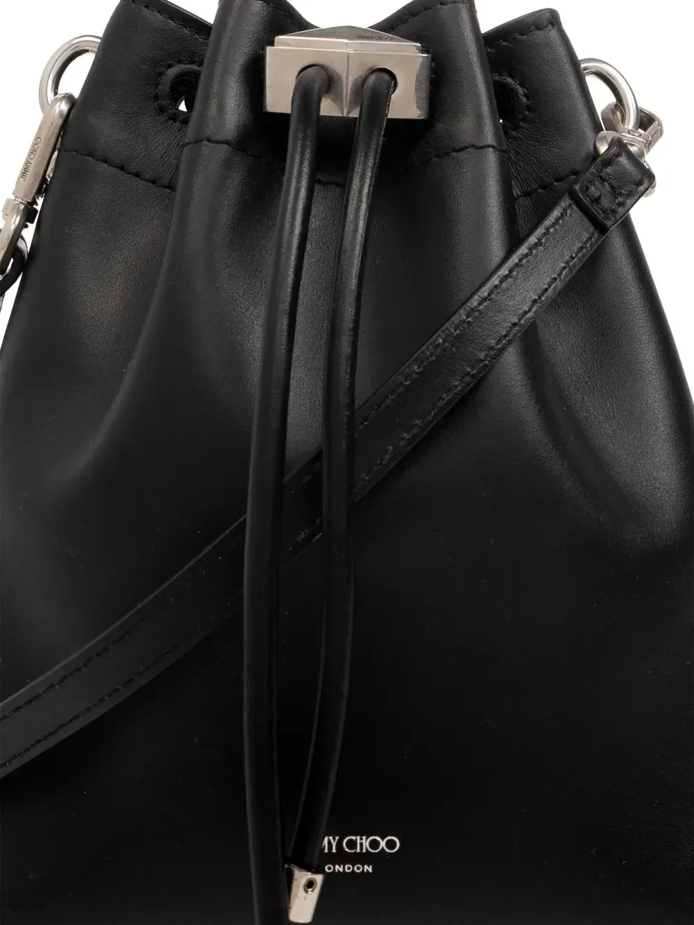 Jimmy Choo Mini Cinch Leather Bucket Bag