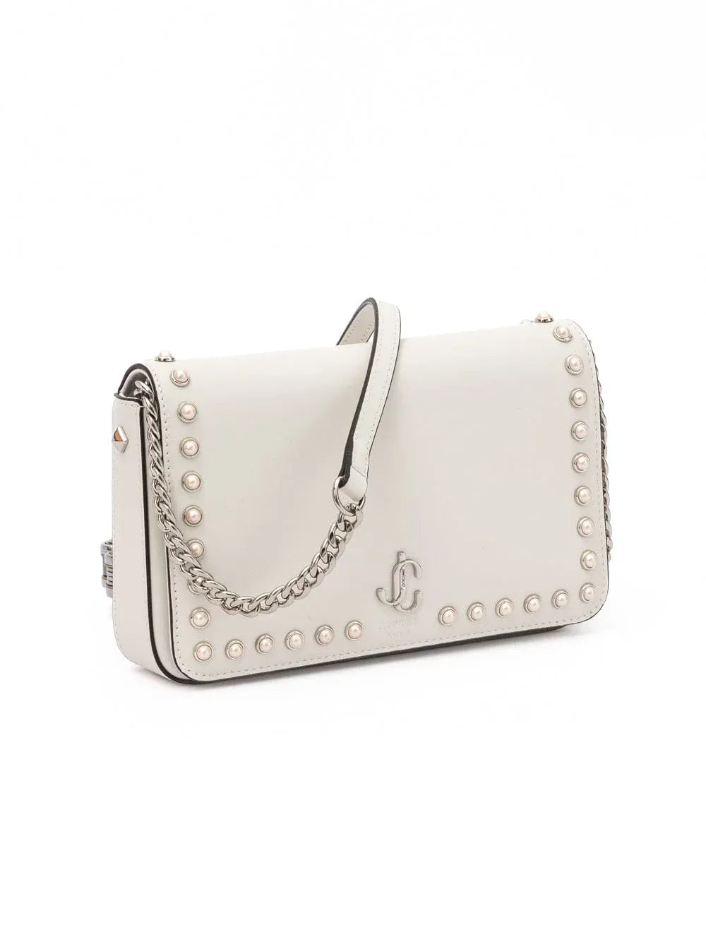 Jimmy Choo Studded Logo Crossbody Bag