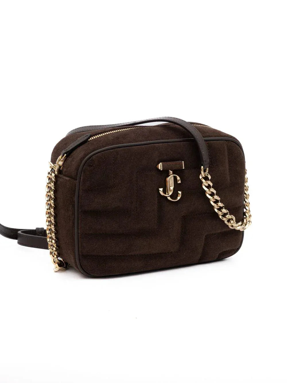 Jimmy Choo Suede Avenue Camera Crossbody Bag