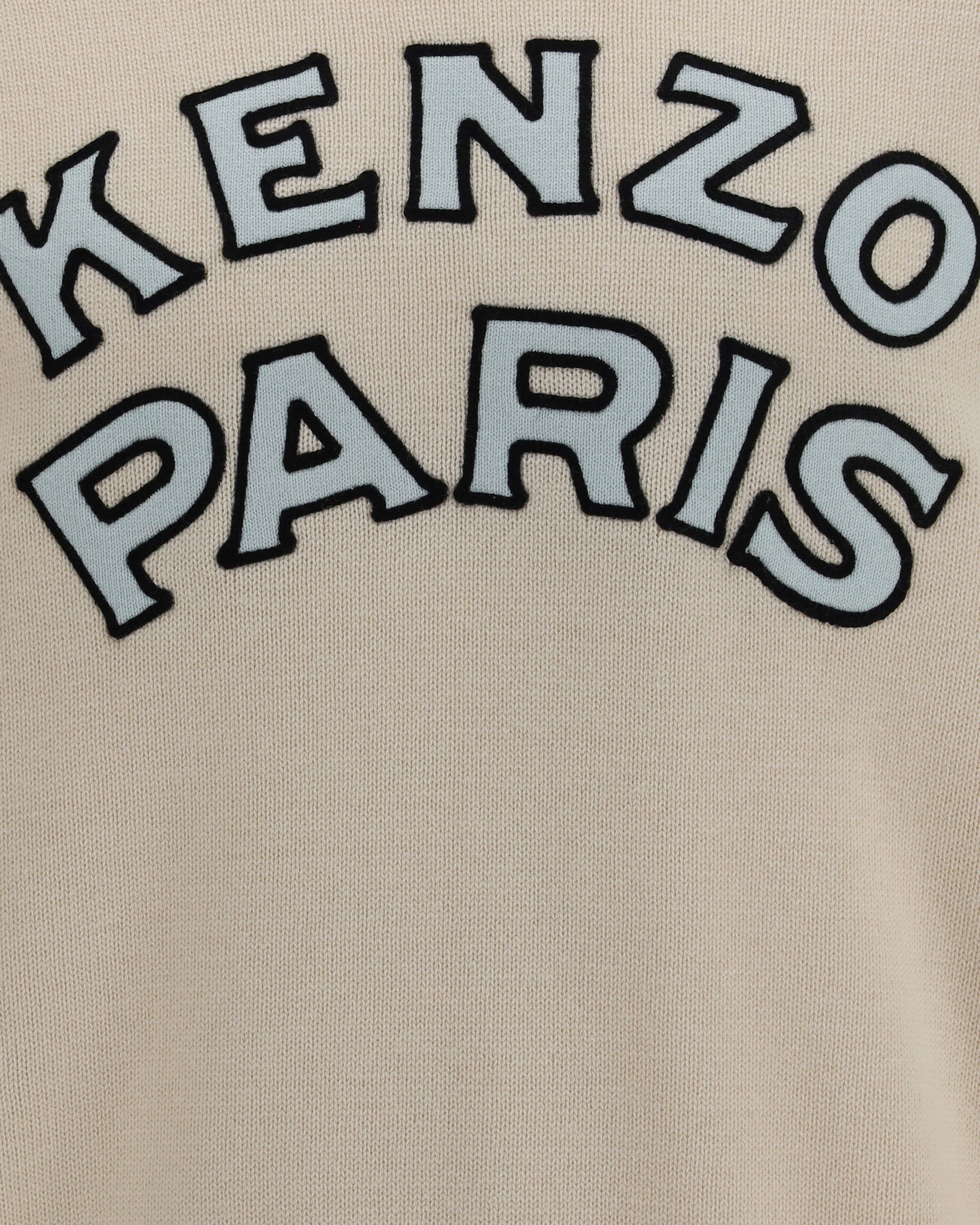 Kenzo Kenzo Emblem Embroidered Wool Cotton Sweater