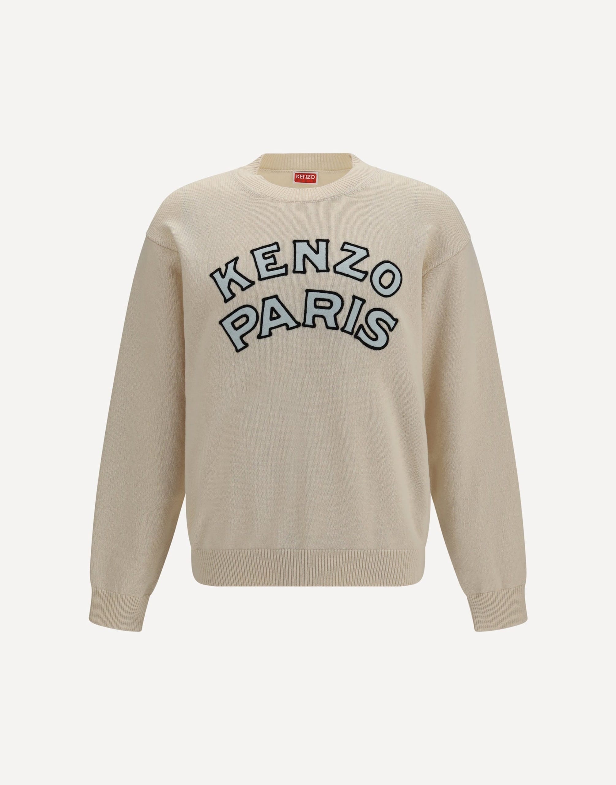Kenzo Kenzo Emblem Embroidered Wool Cotton Sweater