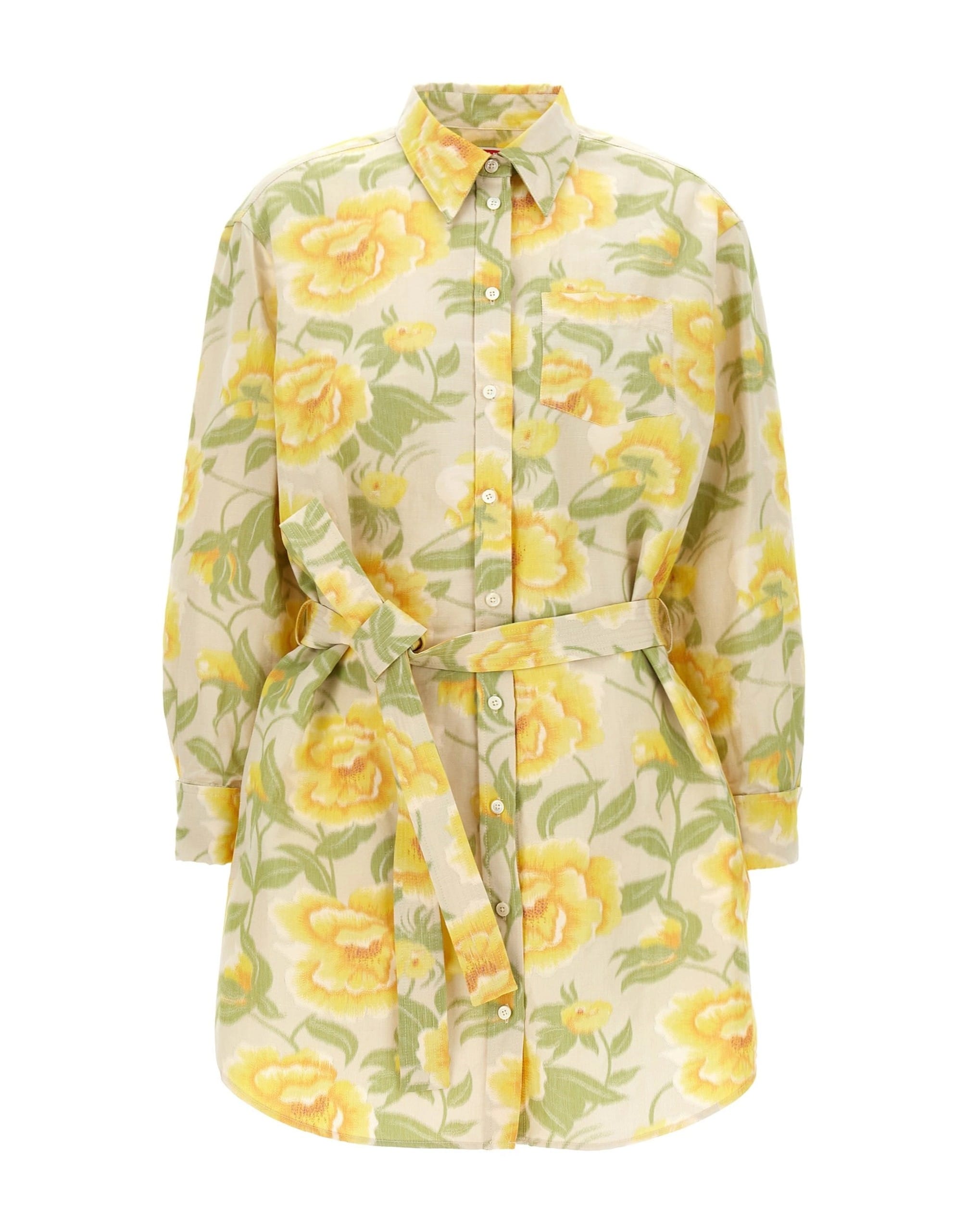 Kenzo Kenzo Peonies Kimono Sleeve Dress