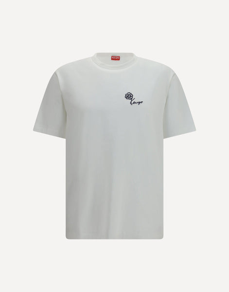 Kenzo Tulip Embroidered Cotton T-Shirt | Sendegaro