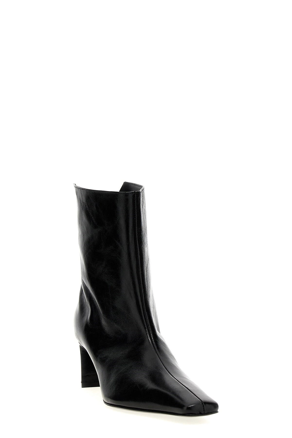 Khaite Khaite Ona Leather Ankle Boots