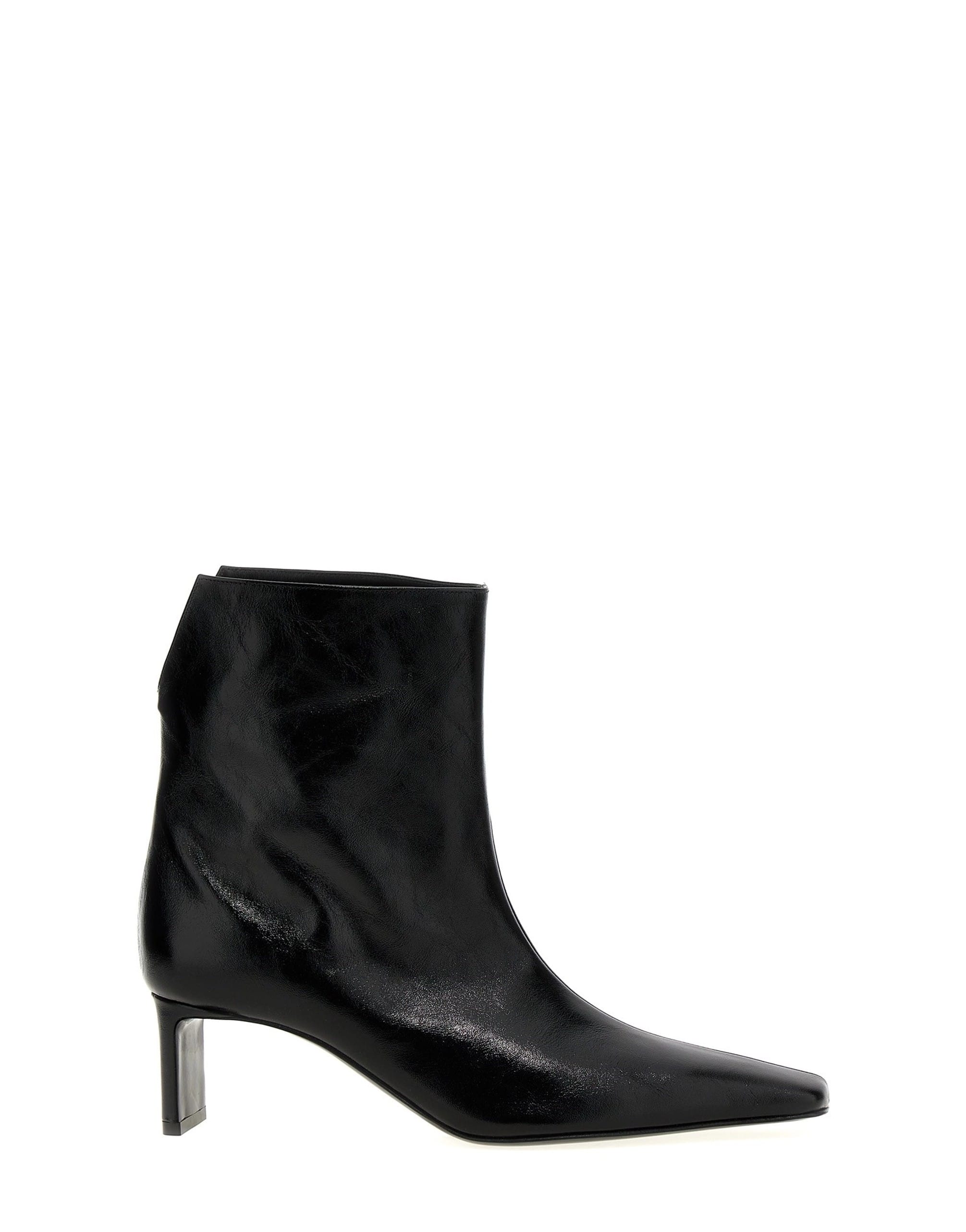 Khaite Khaite Ona Leather Ankle Boots