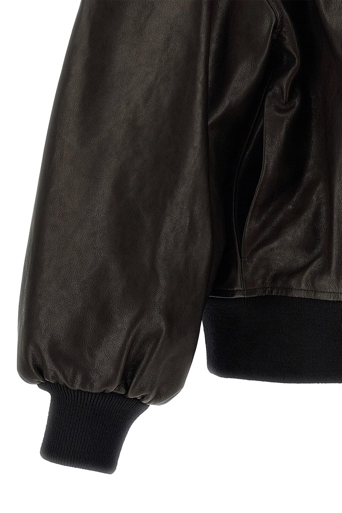 Khaite Khaite Shelman Leather Bomber Jacket