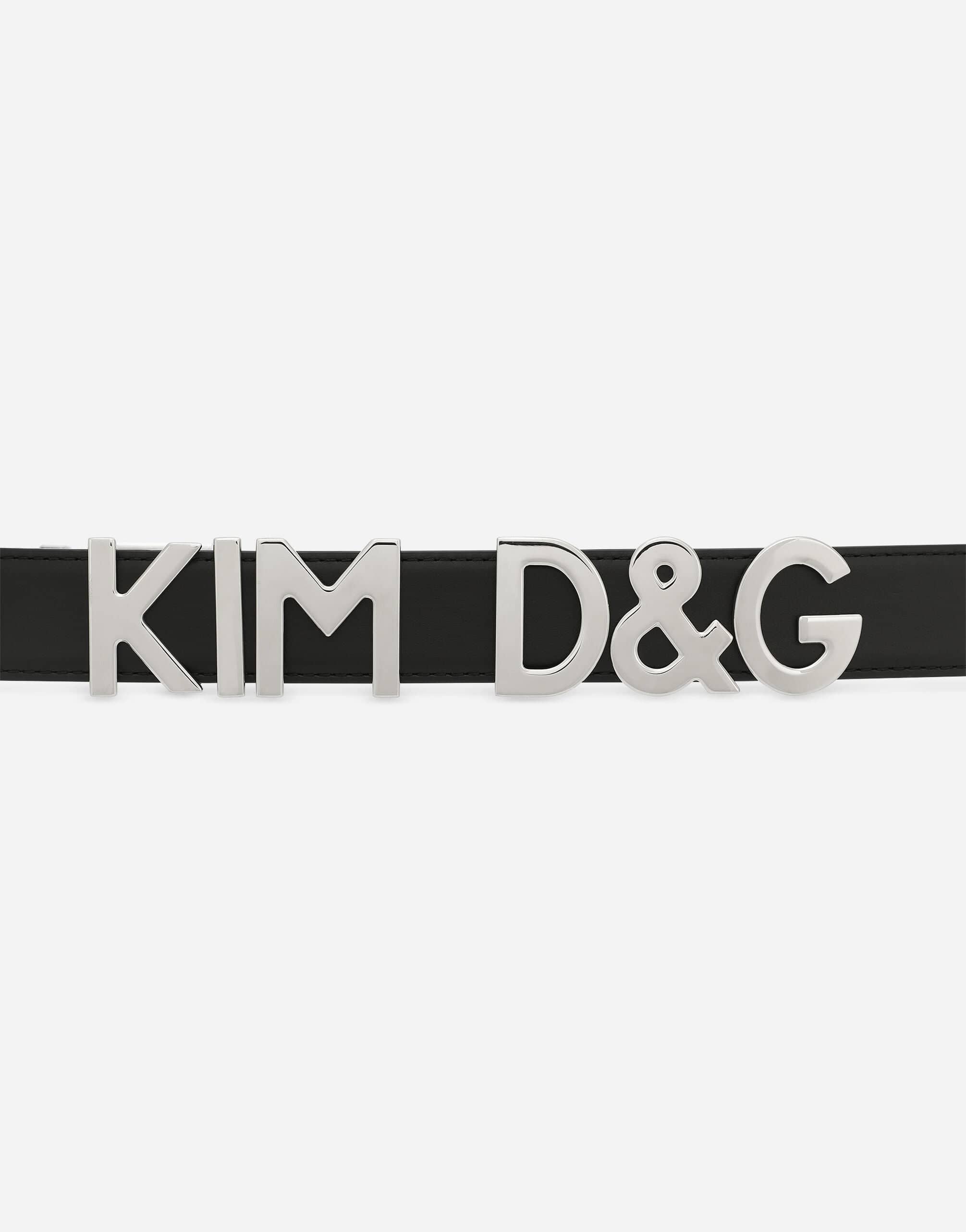 Dolce & Gabbana KIM DOLCE&GABBANA Logo-Lettering Leather Belt