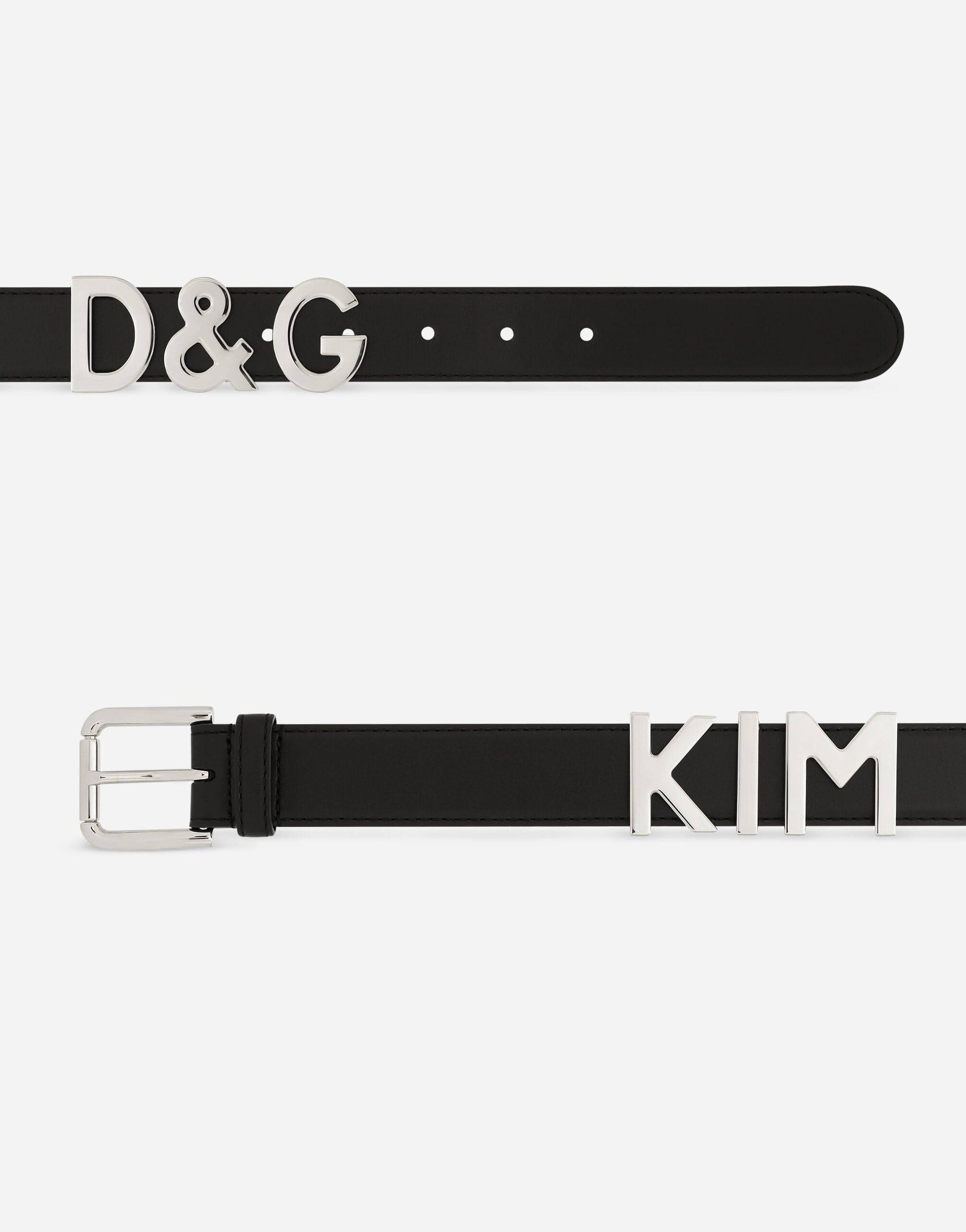 Dolce & Gabbana KIM DOLCE&GABBANA Logo-Lettering Leather Belt