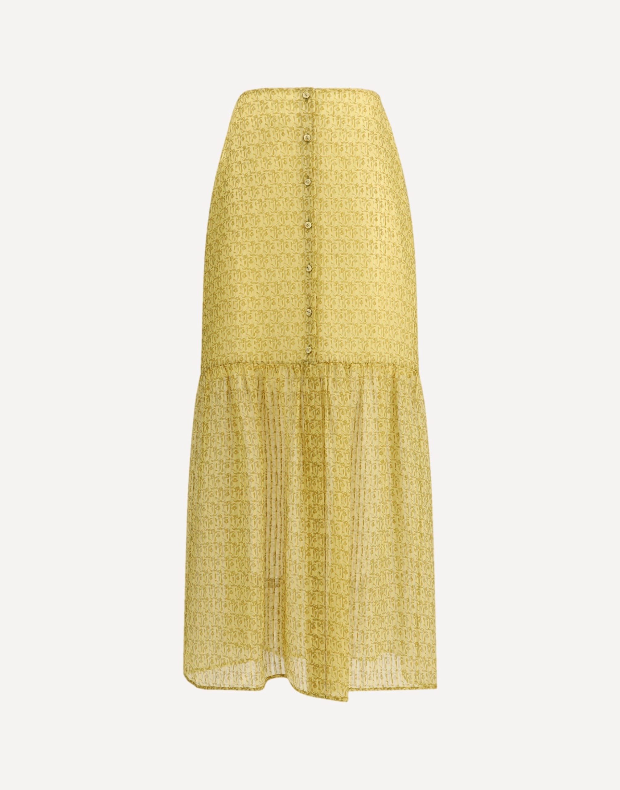 Kristina Ti Striped Jacquard Floral Maxi Skirt