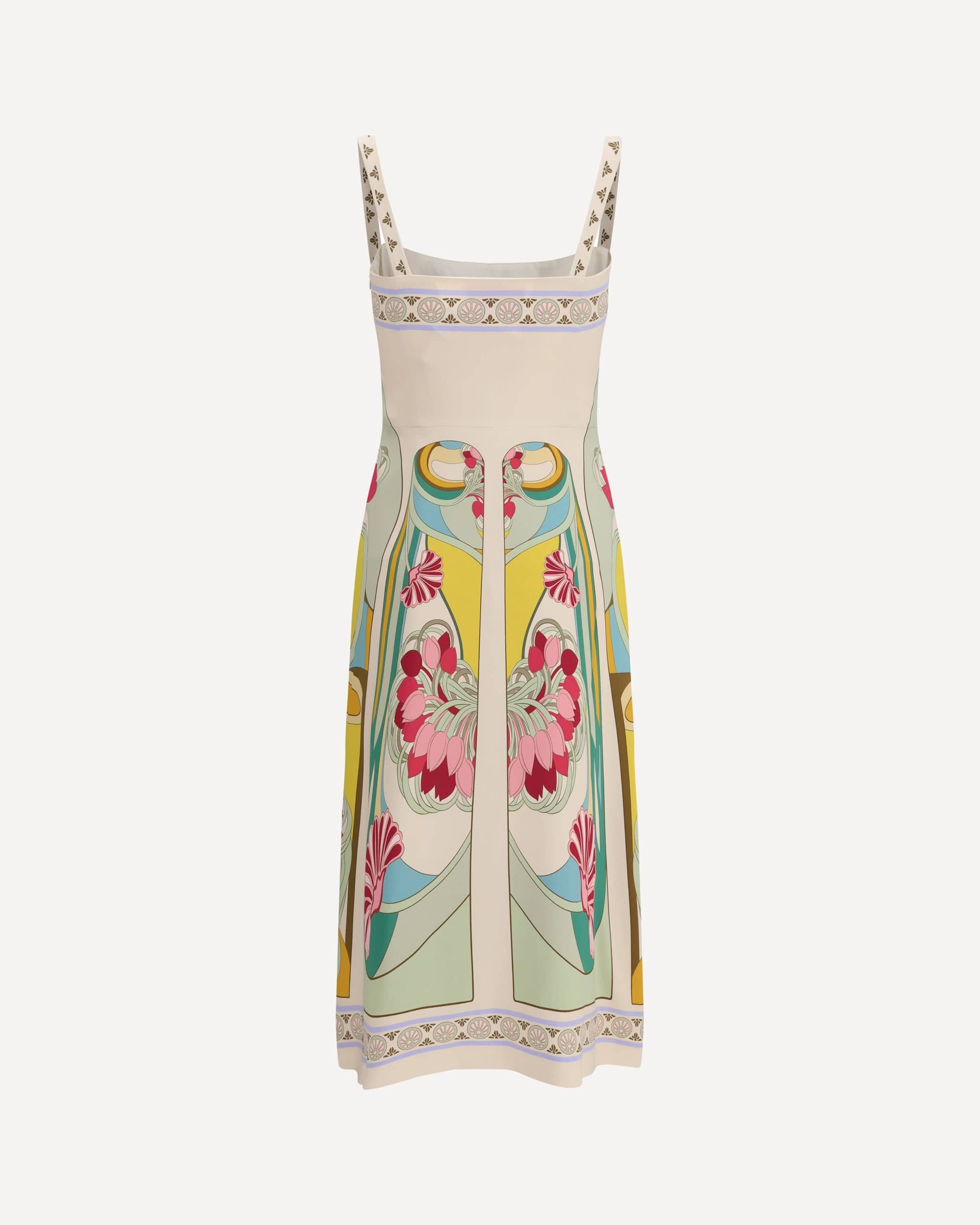 La Double J Floral-Pattern Midi Dress