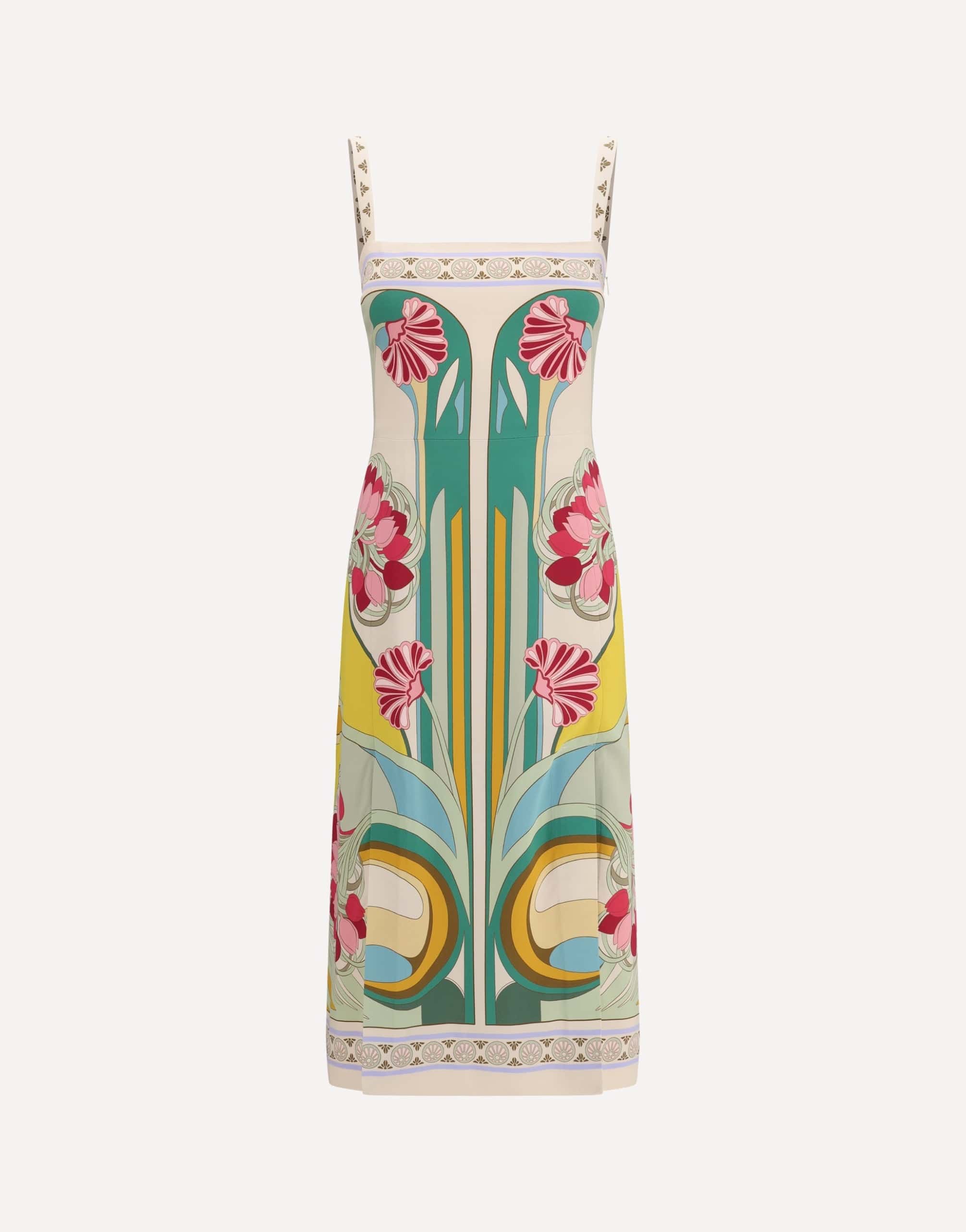 La Double J Floral-Pattern Midi Dress