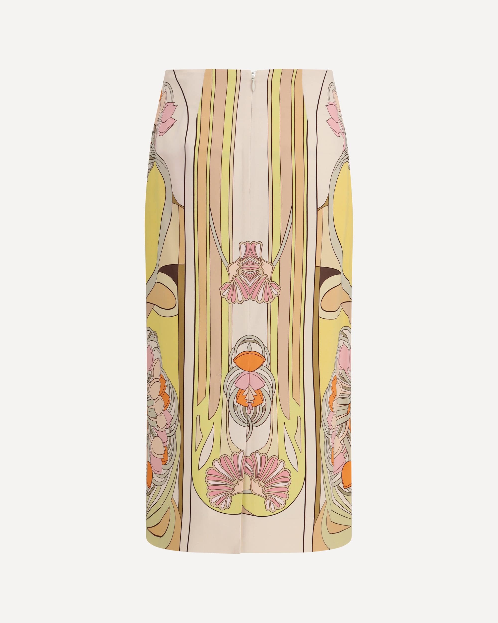 La Double J Pencil Skirt With Tulip Placée Velvet