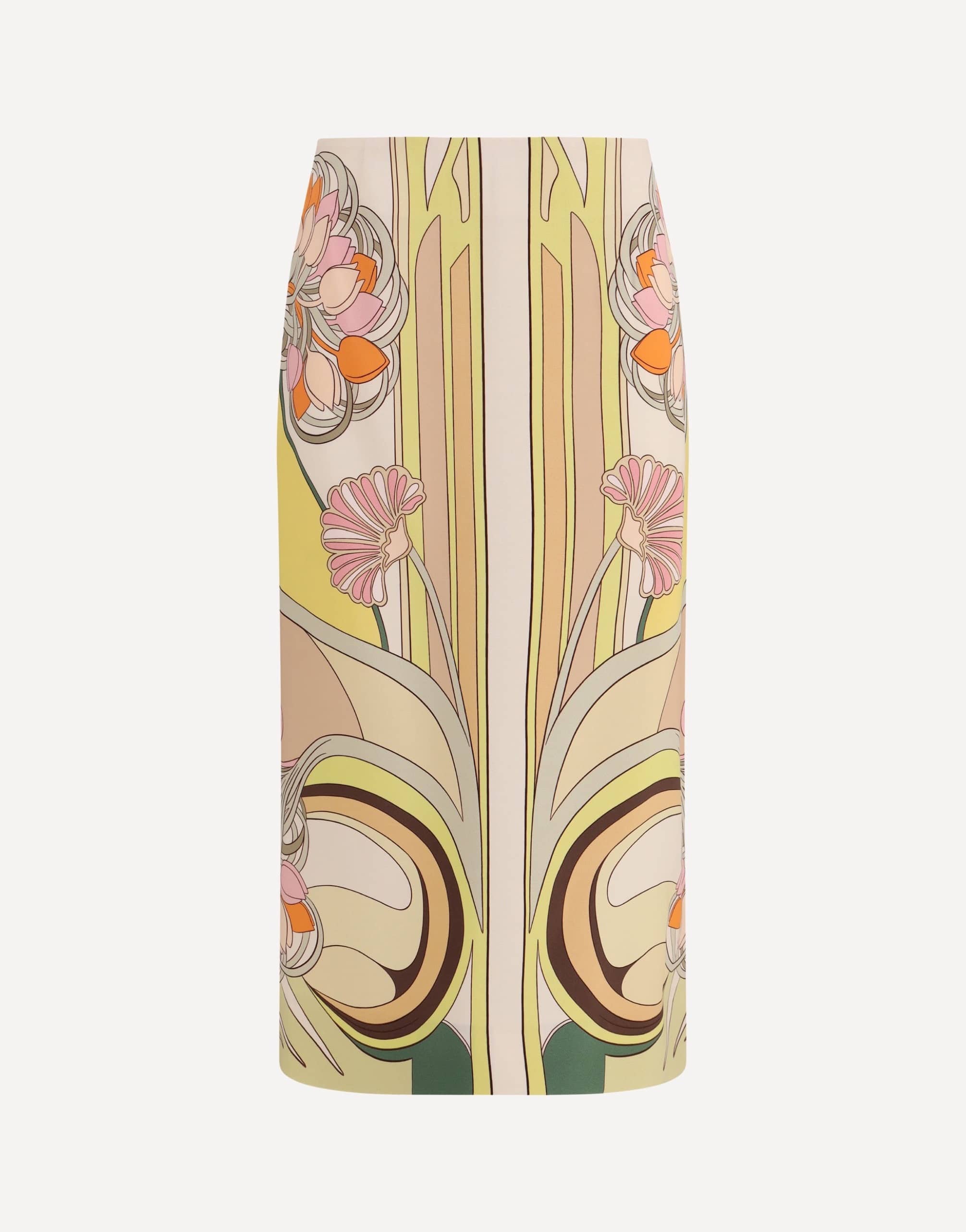 La Double J Pencil Skirt With Tulip Placée Velvet