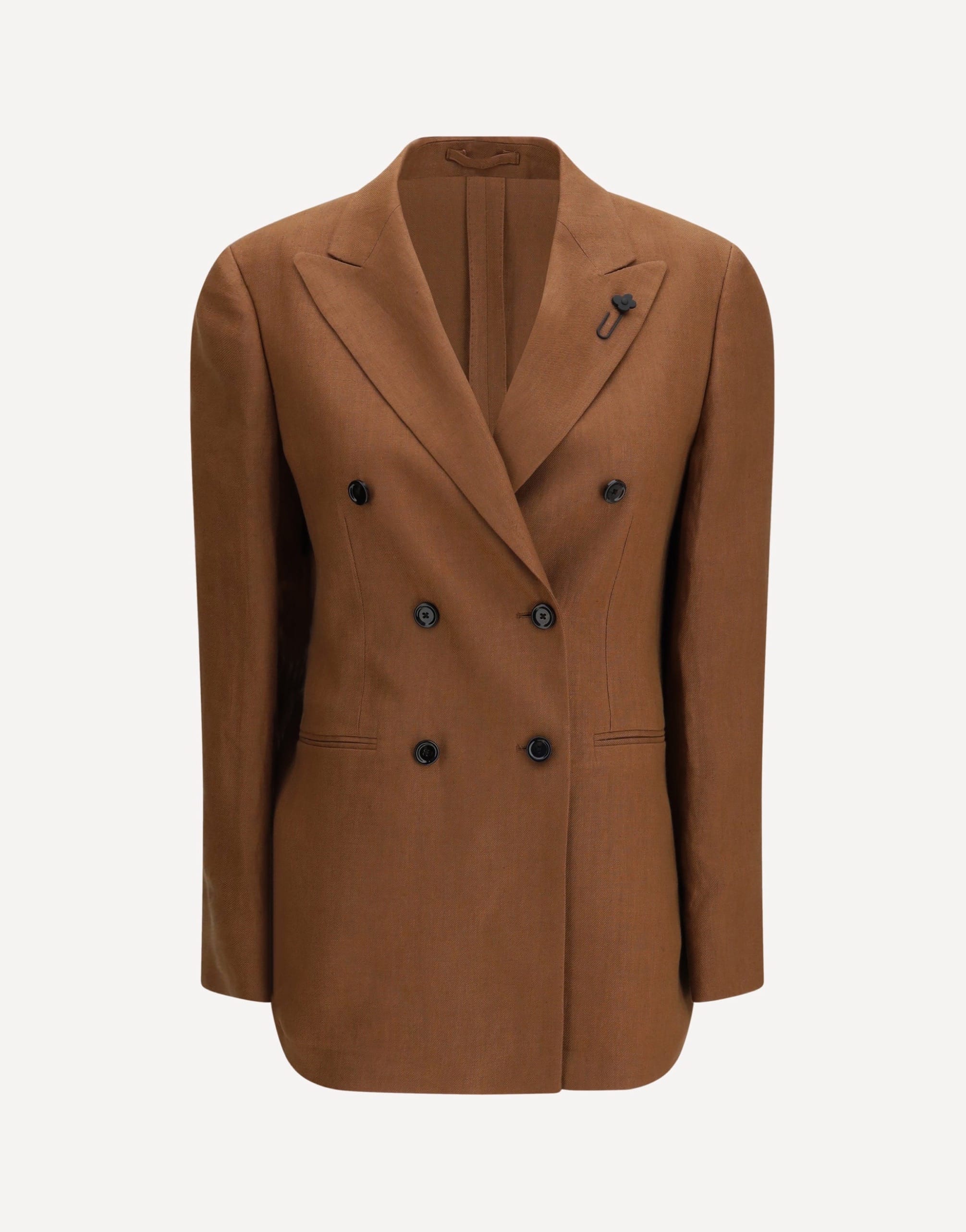 Lardini Double-Breasted Linen Blazer