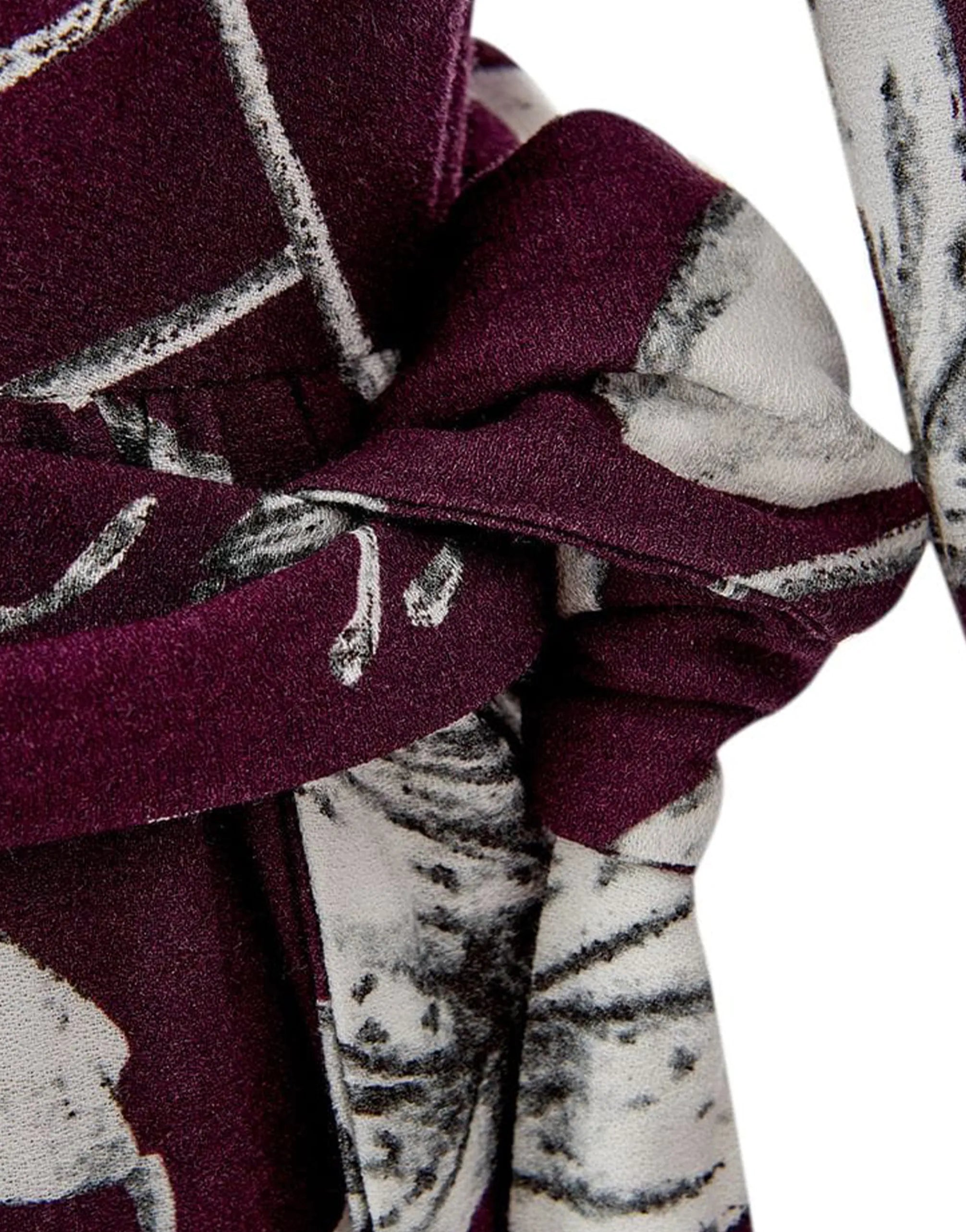 Lardini Lardini Floral Wrap Midi Dress with Waist Tie
