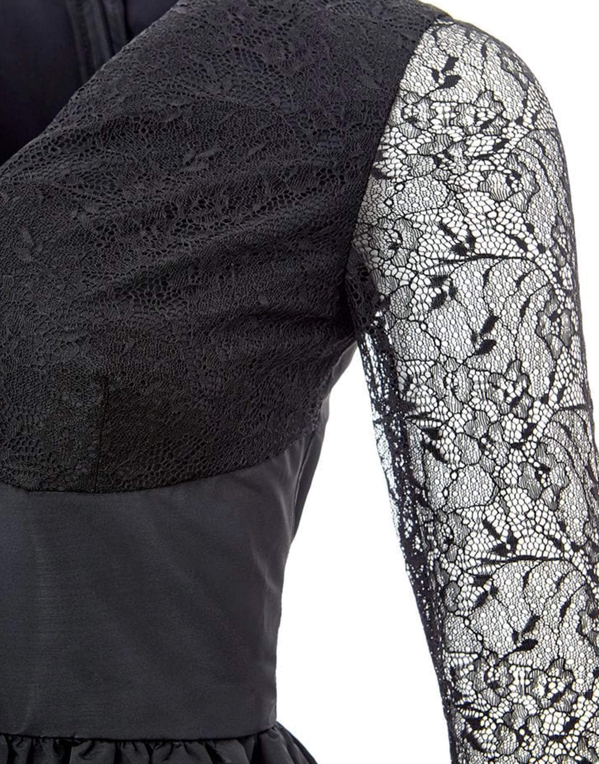 Lardini Lardini Lace Sleeve V-Neck Midi Dress