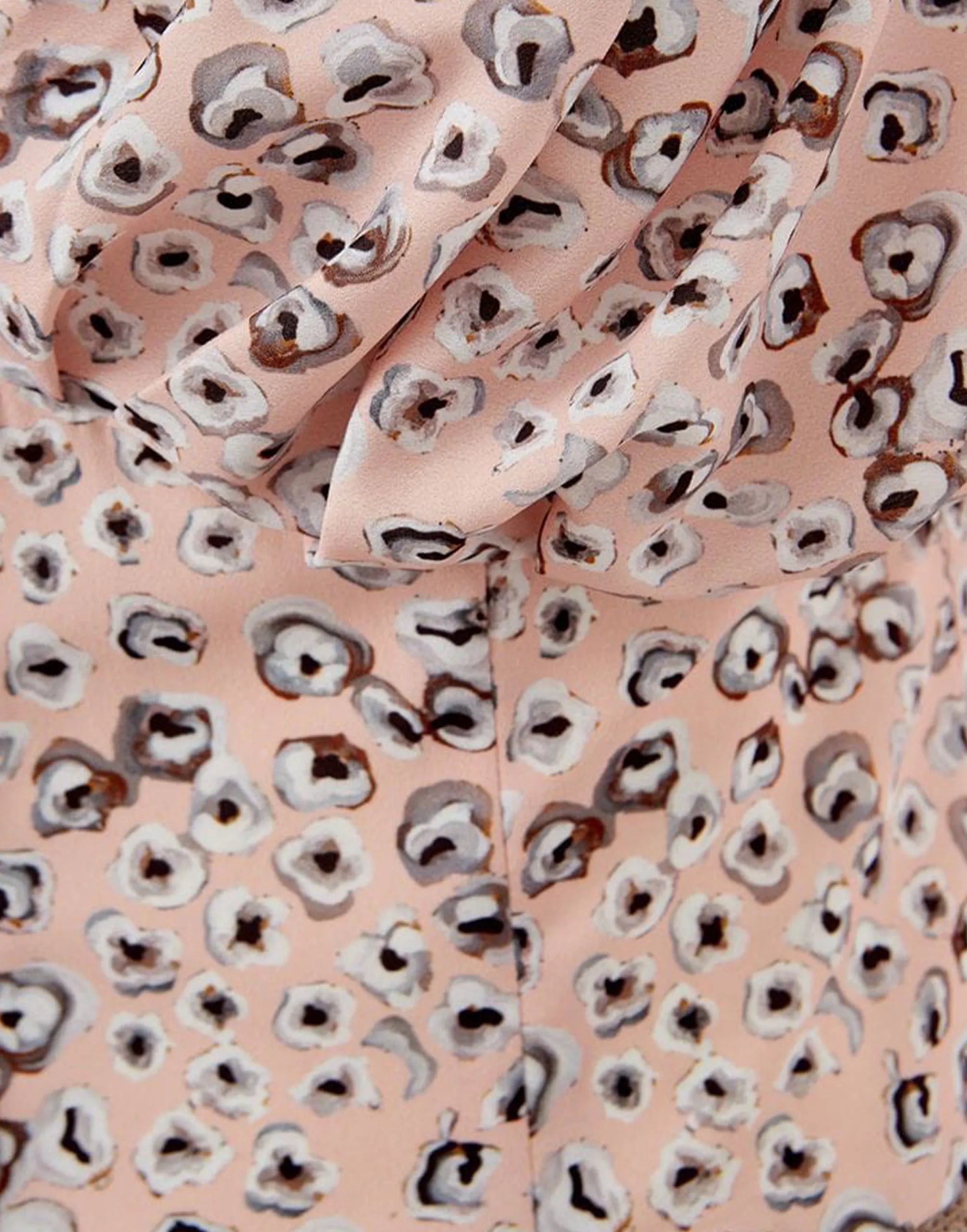 Lardini Lardini Printed Button-Front Gathered Waist Midi Dress