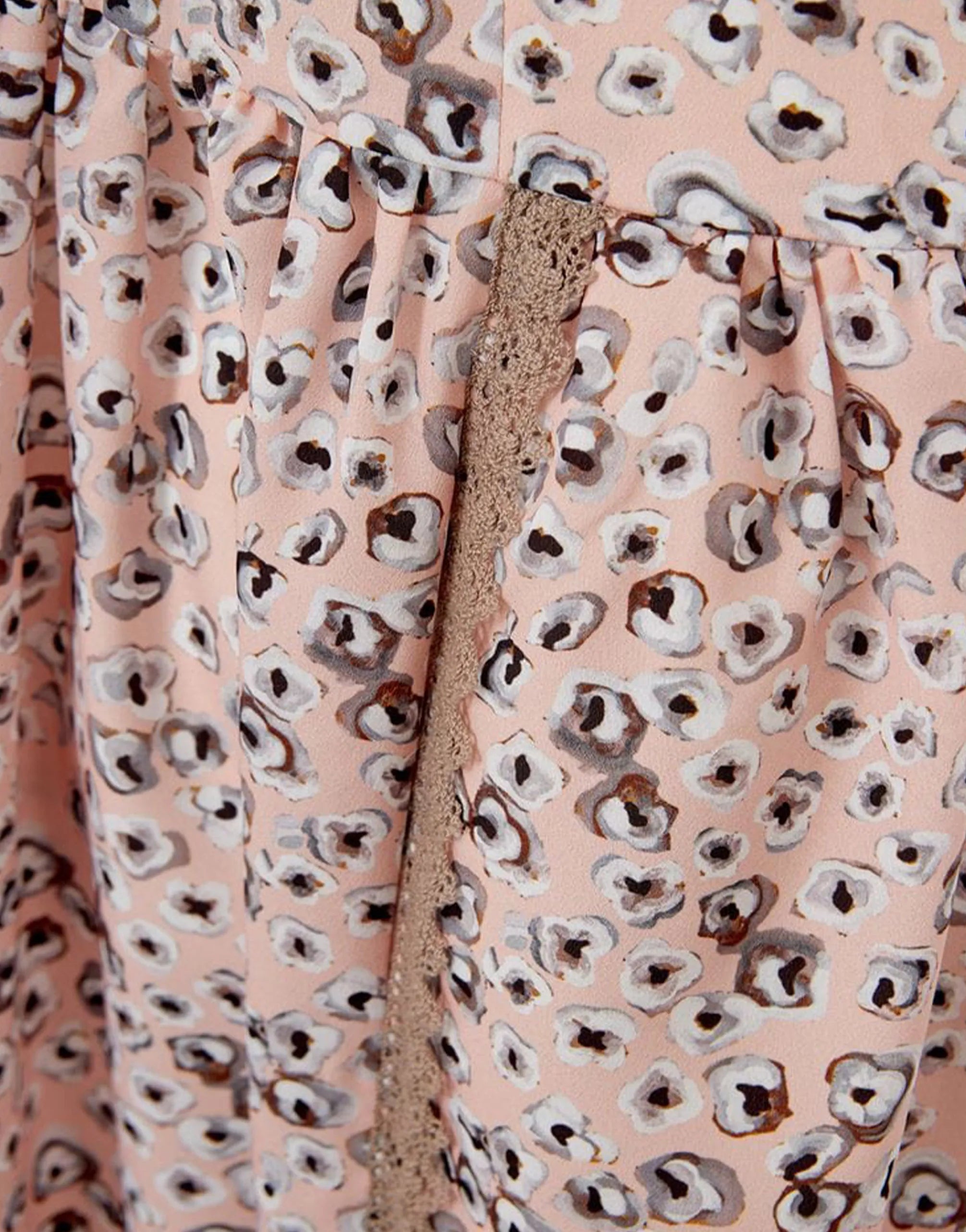 Lardini Lardini Printed Button-Front Gathered Waist Midi Dress