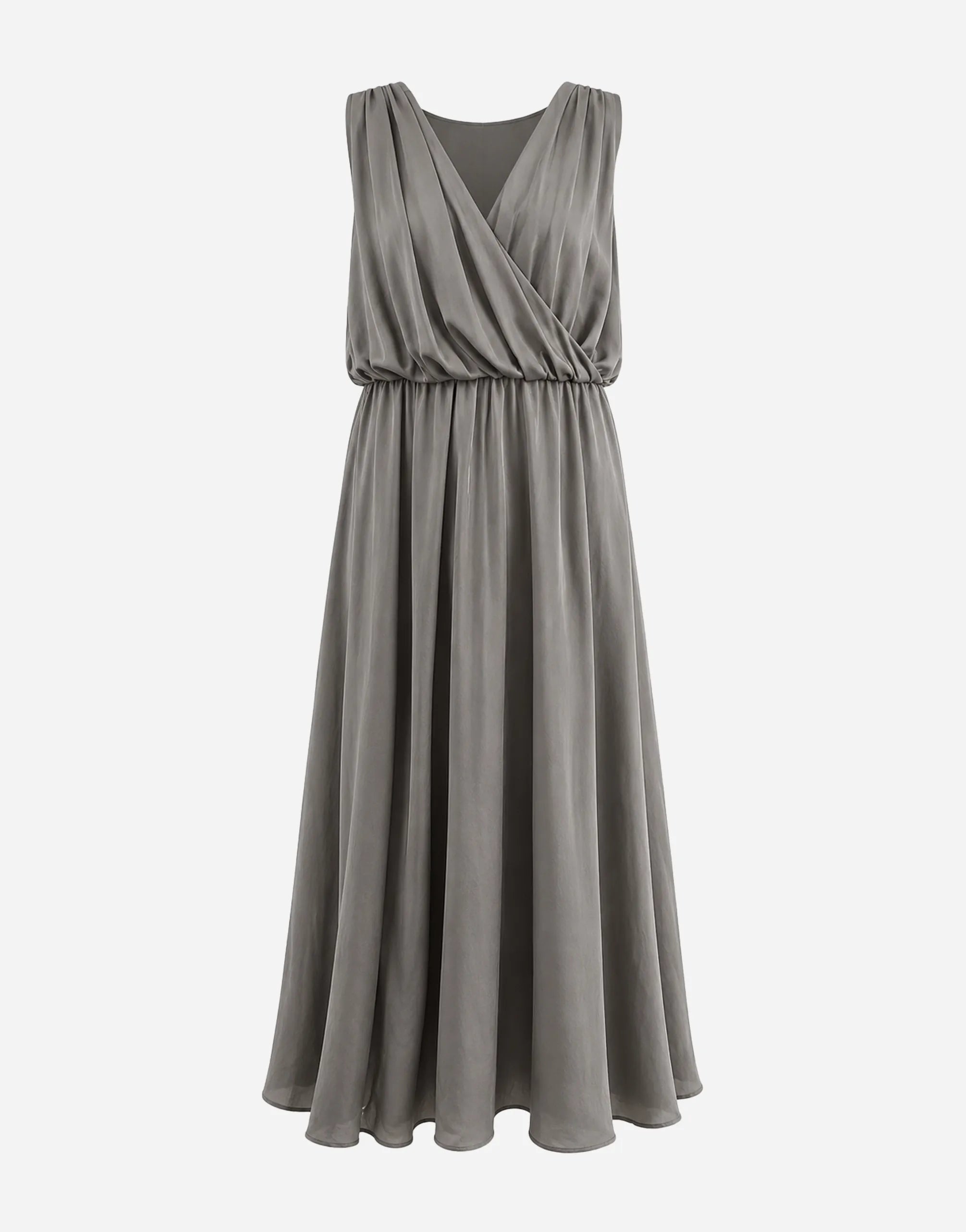 Lardini Lardini Sleeveless Draped V-Neck Maxi Dress