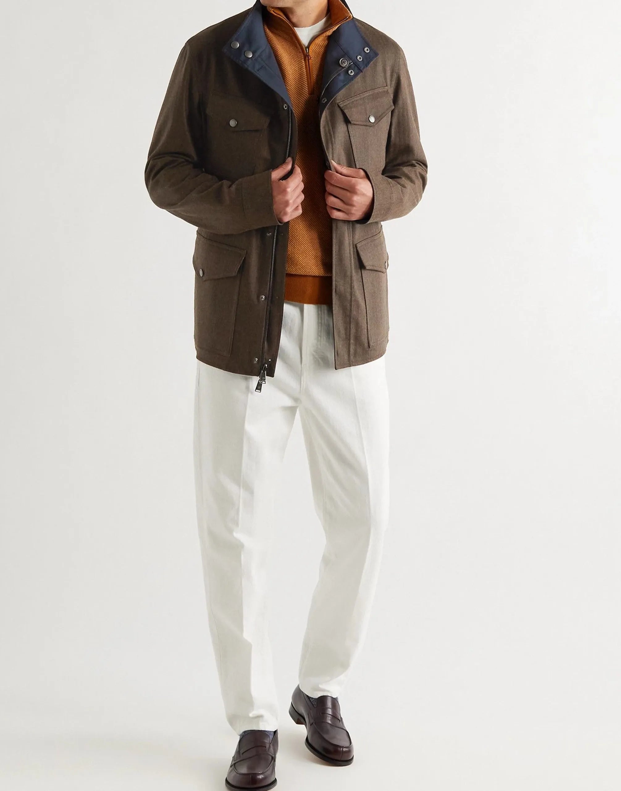 Lardini Lardini Stand Collar Multi-Pocket Utility Jacket